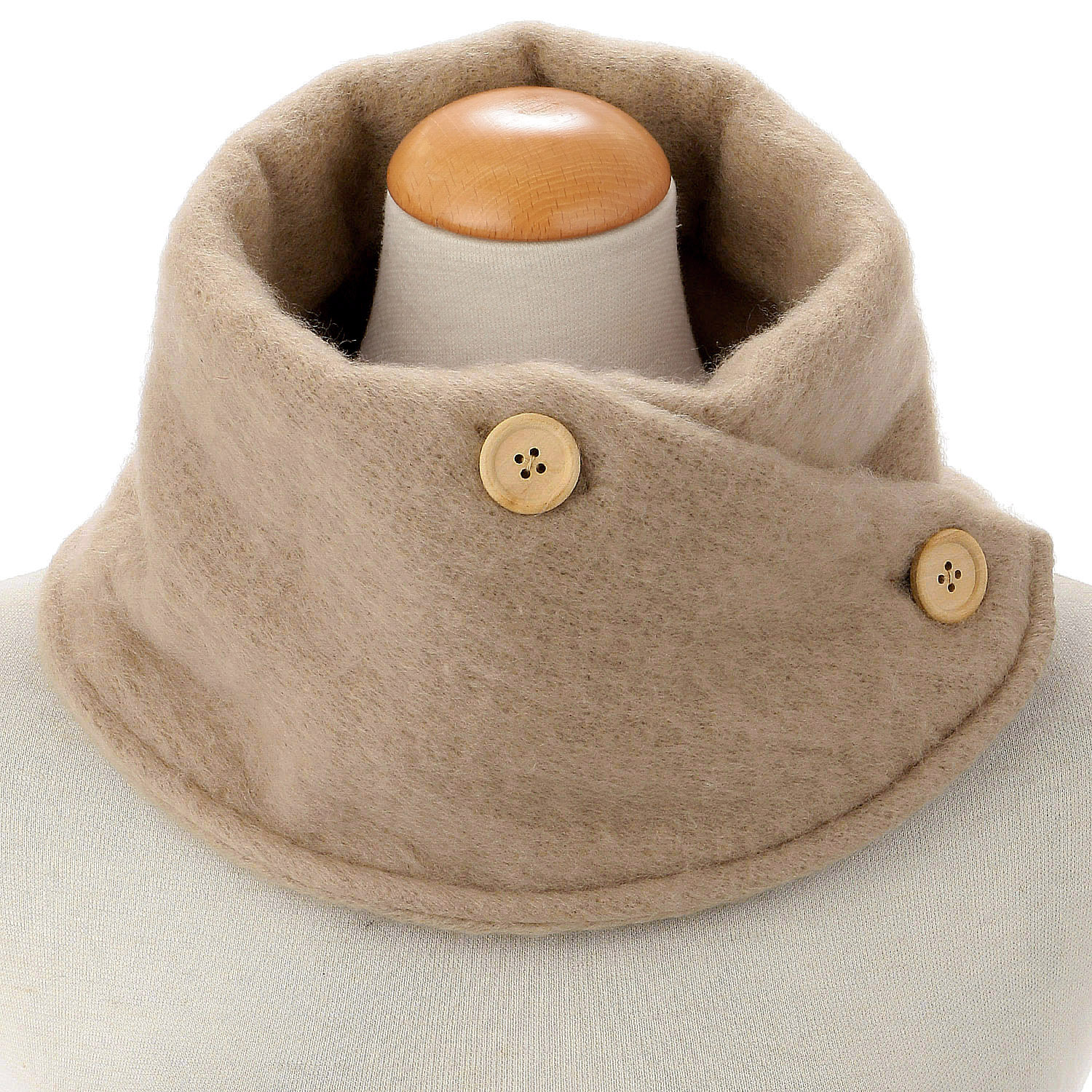 ボリュームネックウォーマー 無地 - 画像1