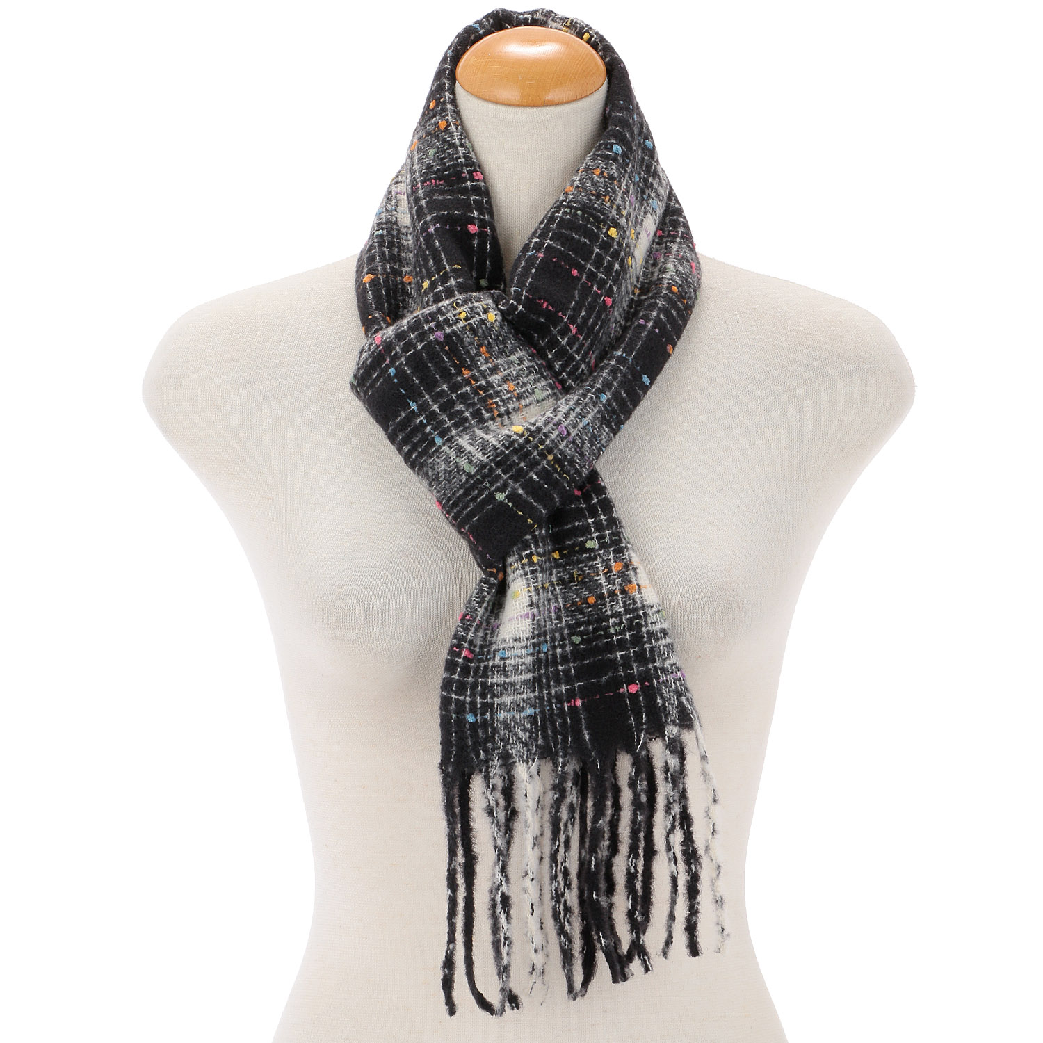 カラフルモール入りショートマフラー - 画像3