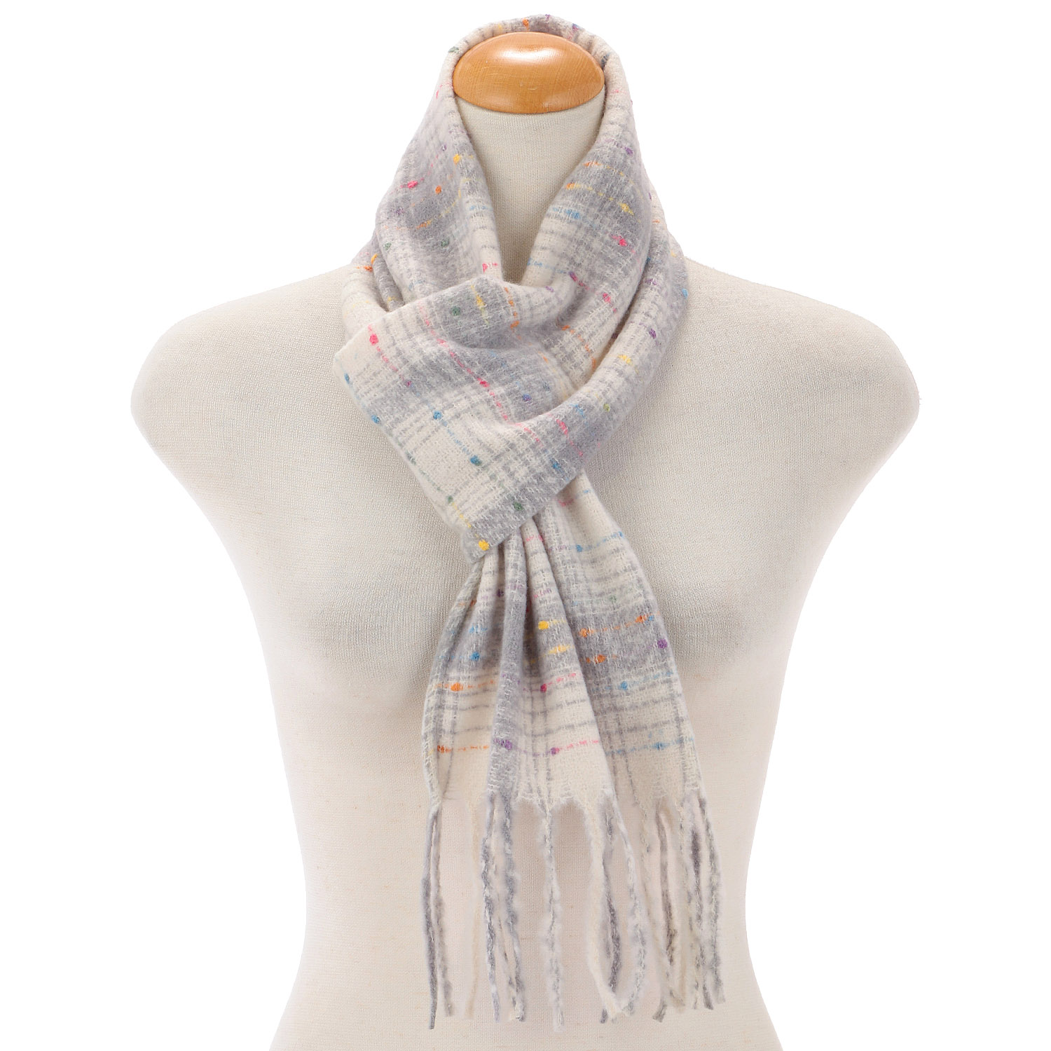 カラフルモール入りショートマフラー