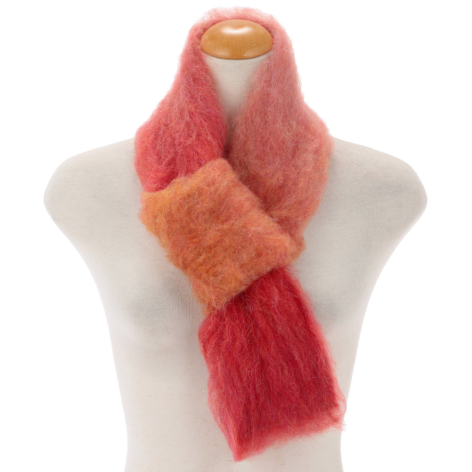 ウール混シャギーショートマフラー - 画像4