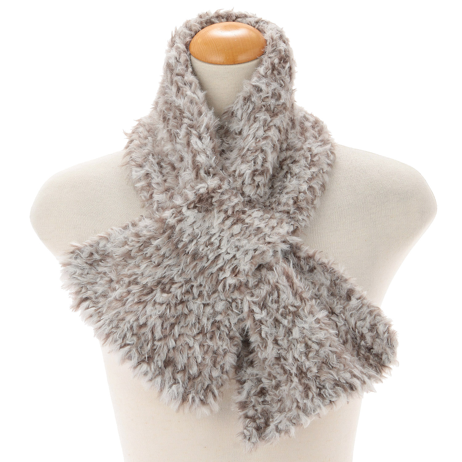 フェザーヤーンMIXカラークロスマフラー - 画像2