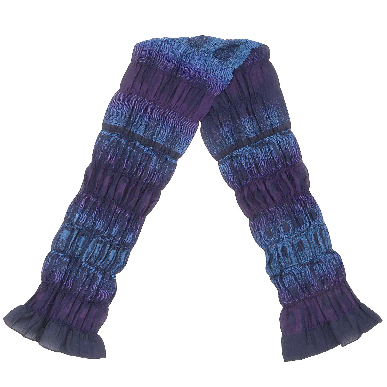 イタリア製 グラデーションシャーリングストール - 画像5