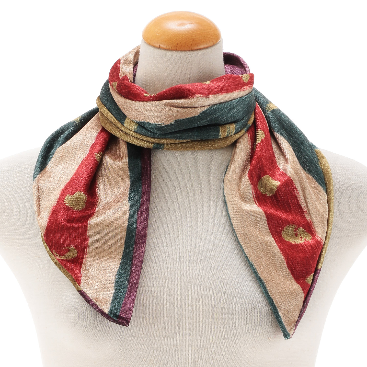 イタリア製 プリント剣先マフラー - 画像3