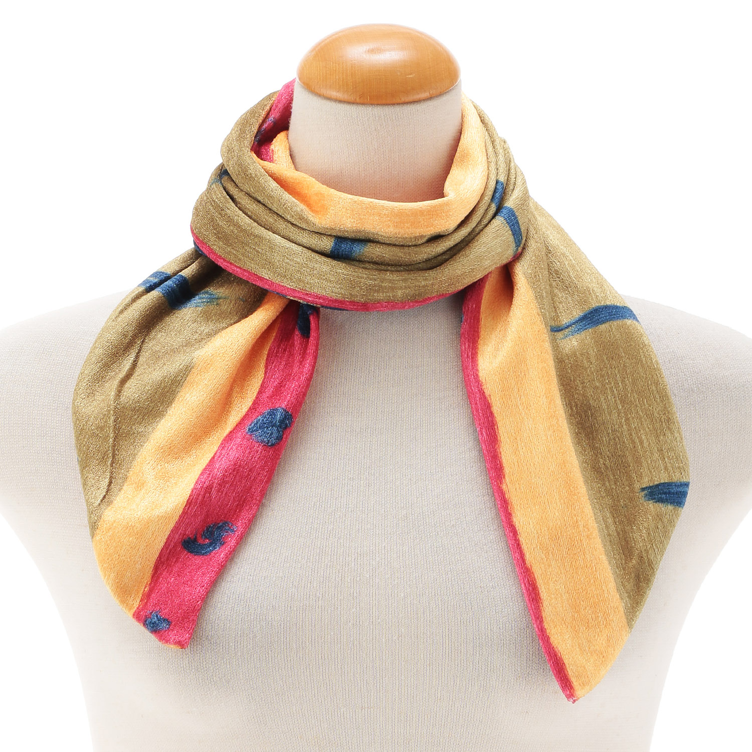 イタリア製 プリント剣先マフラー - 画像8