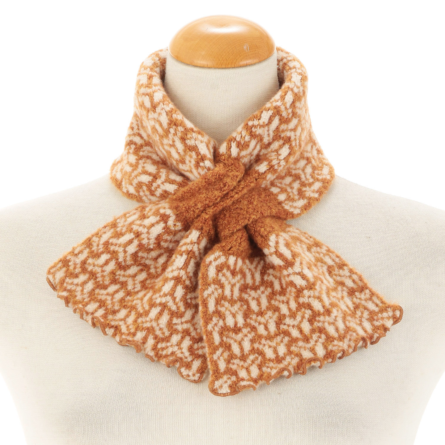 日本製 差し込みマフラー 組亀甲柄 - 画像5