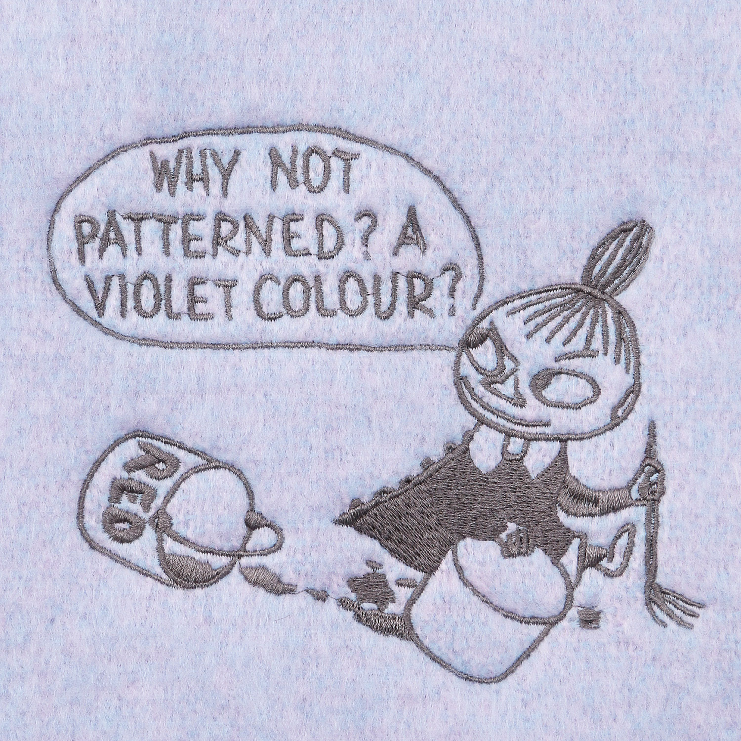 【ラベンダー在庫限り終了】MOOMIN ふわもこマフラー太フリンジ リトルミイ刺繍 - 画像6