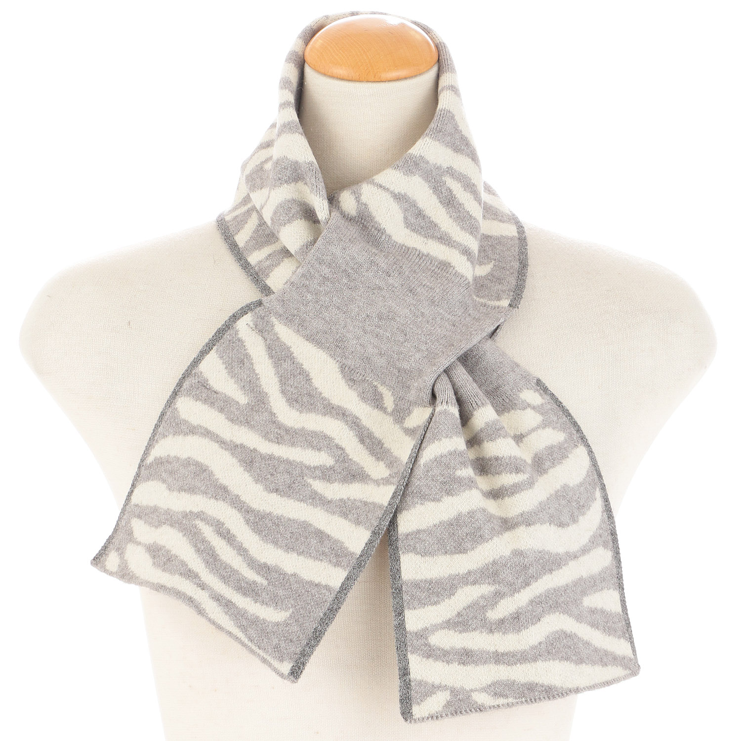 ニット差込みマフラー ゼブラ