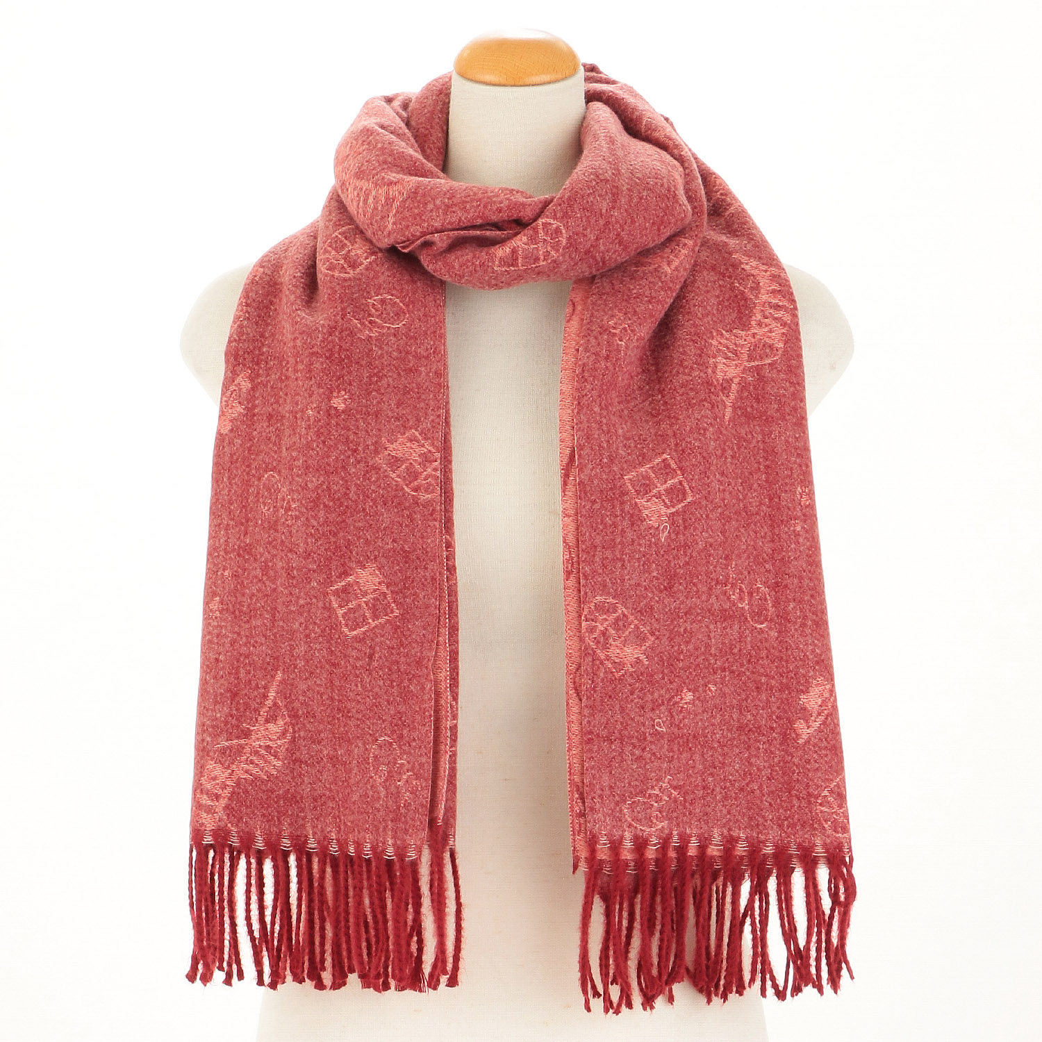 ジャガード大判ストール マルチ猫 - 画像2