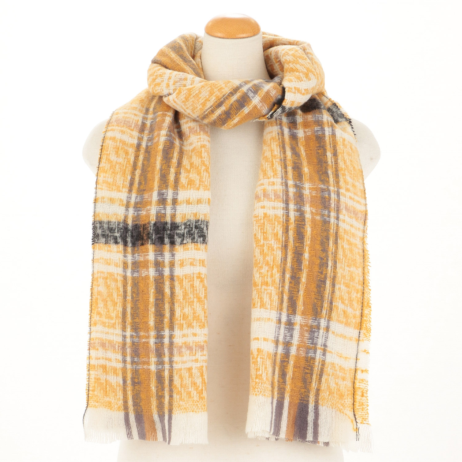 大判チェックストール - 画像3