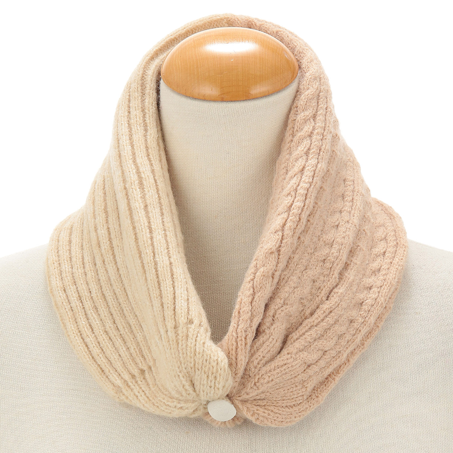 2wayショートマフラー／ニット帽 - 画像1