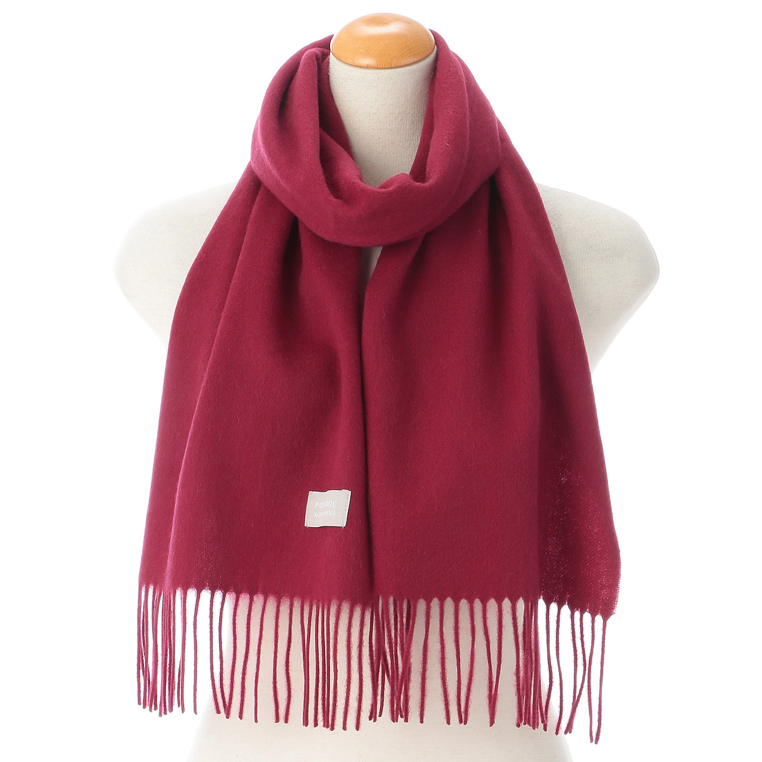 【グレー、モカブラウン終了】ウォッシャブルウール無地マフラ－ - 画像6