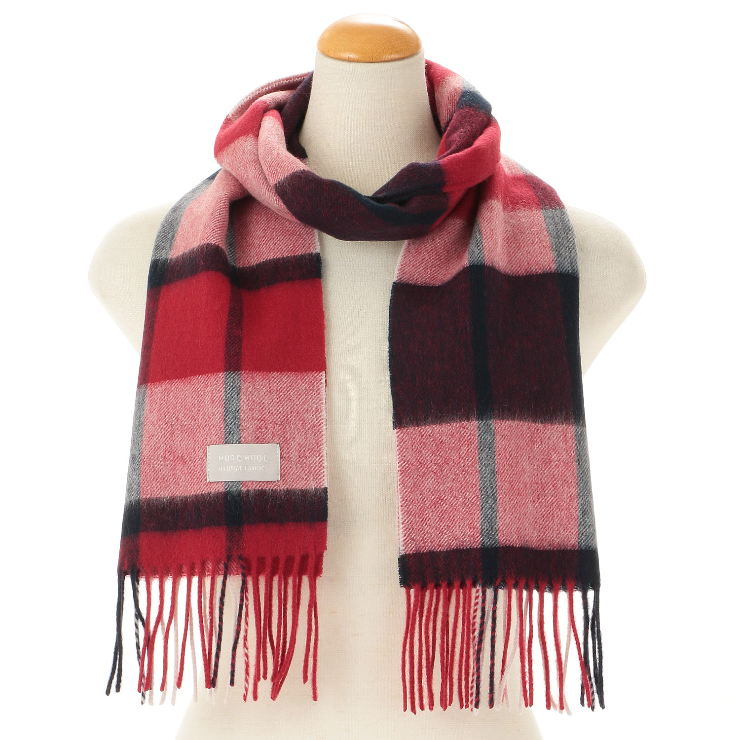 ウォッシャブルチェックウールマフラ－ - 画像10