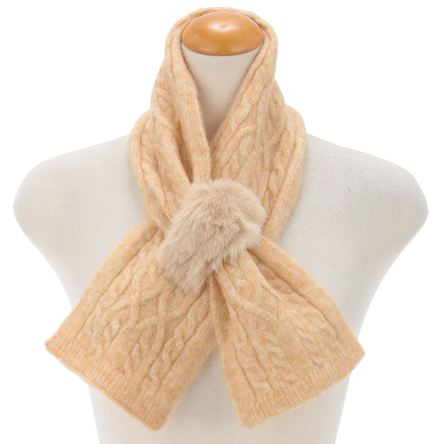 ニットナチュラル差込みプチマフラー - 画像3