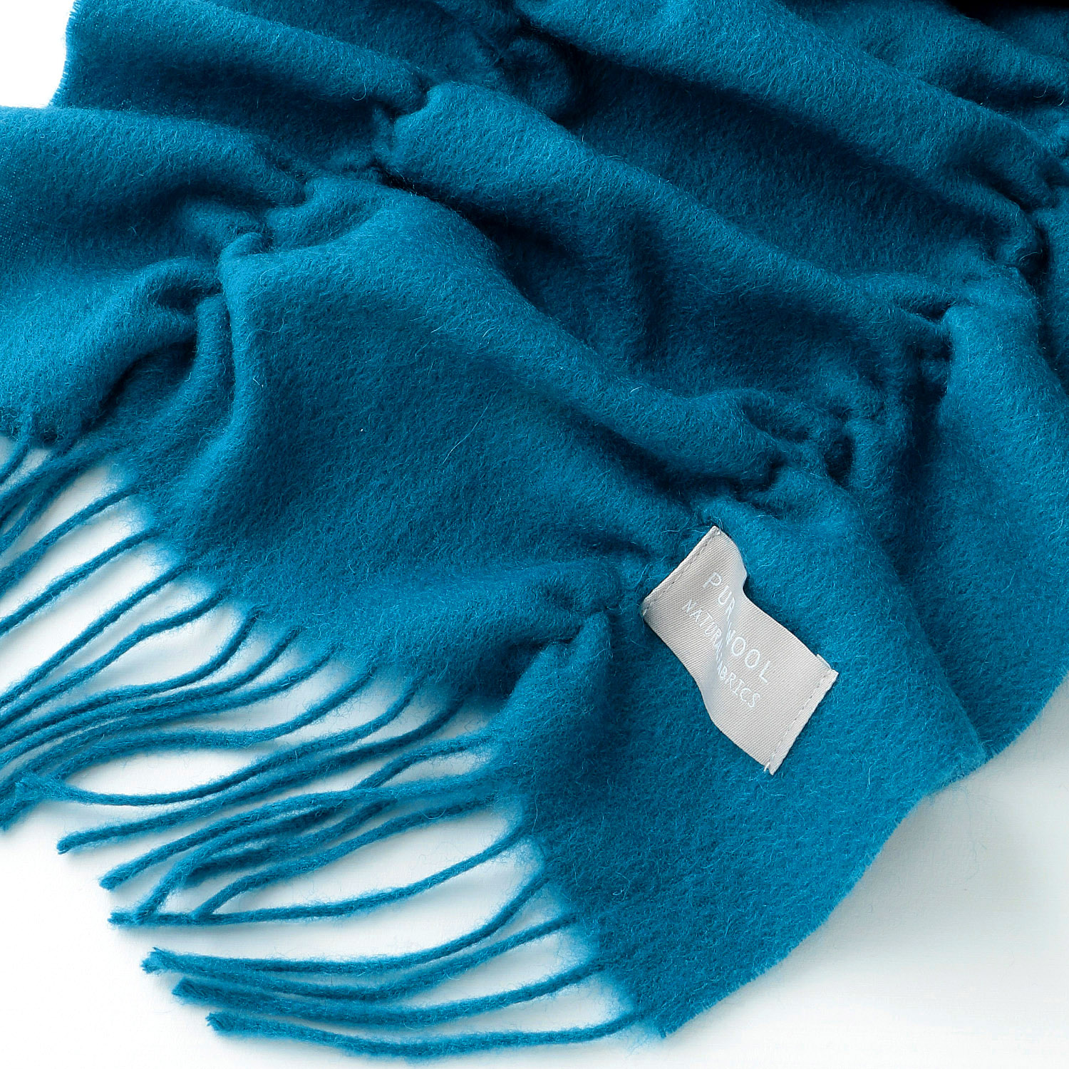 【グレー、モカブラウン終了】ウールシャーリング無地マフラー - 画像10