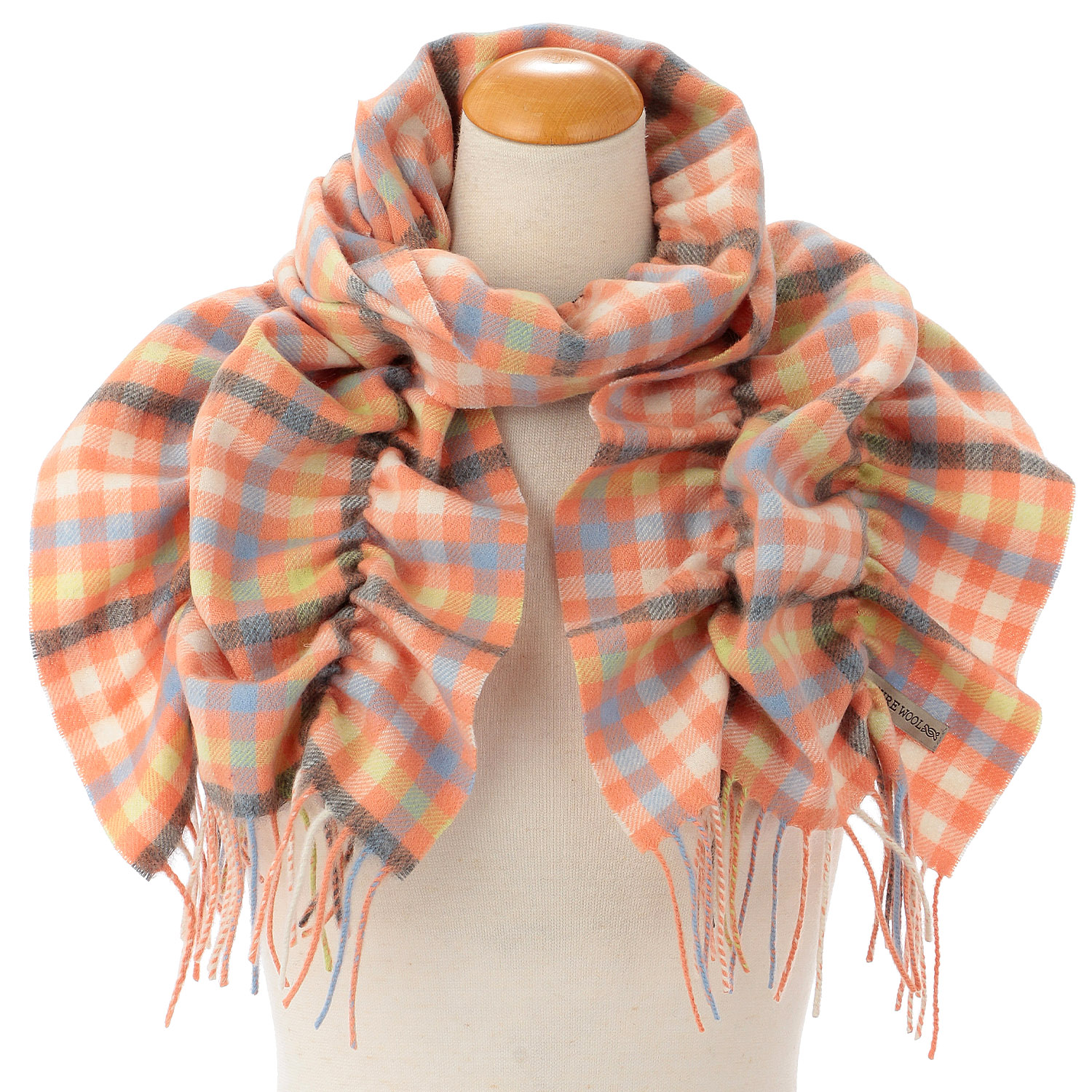 【02、04、06、07終了】ウールシャーリングチェックマフラー - 画像12