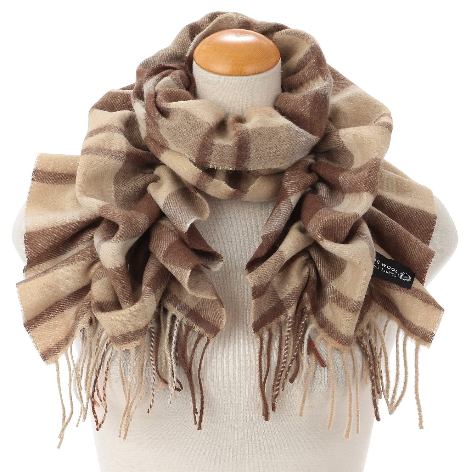 【02、04、06、07終了】ウールシャーリングチェックマフラー - 画像5