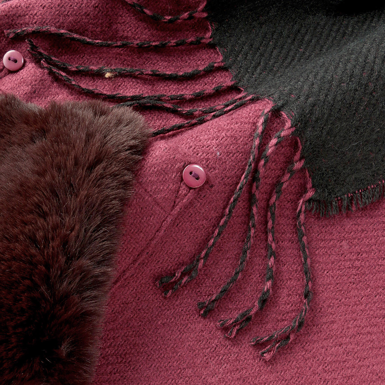 ポケット付ストール 無地 - 画像6