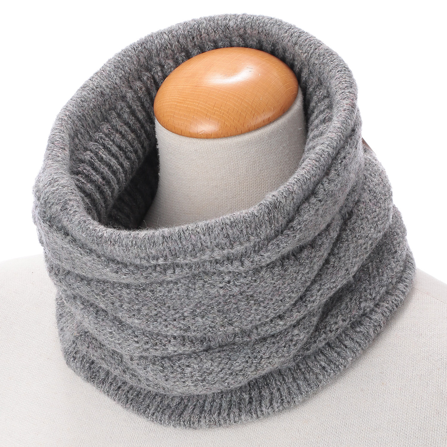 日本製 ウール混ネックウォーマー - 画像1