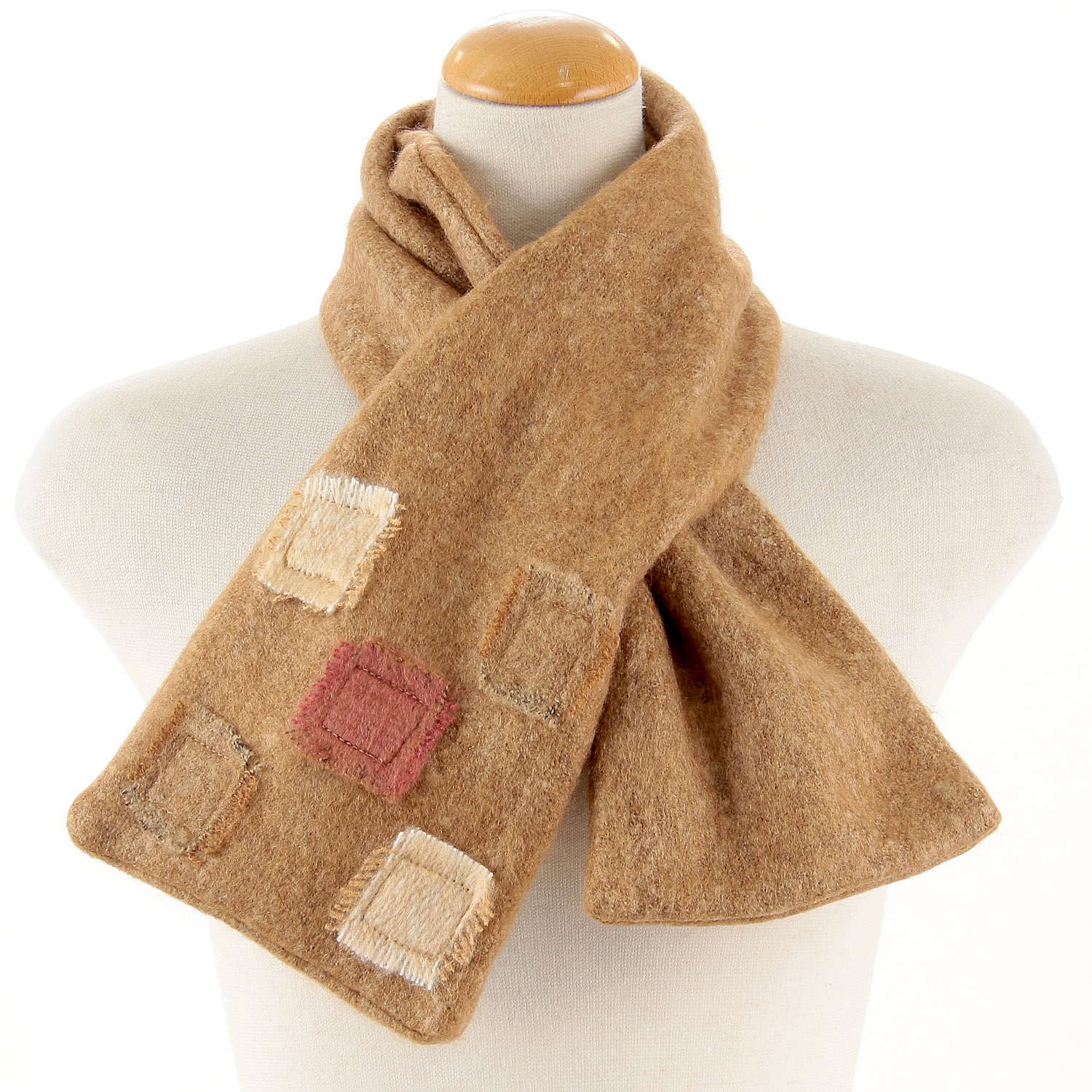 【イエロー在庫限り】インド製 差込みマフラー ブロックパッチ - 画像3