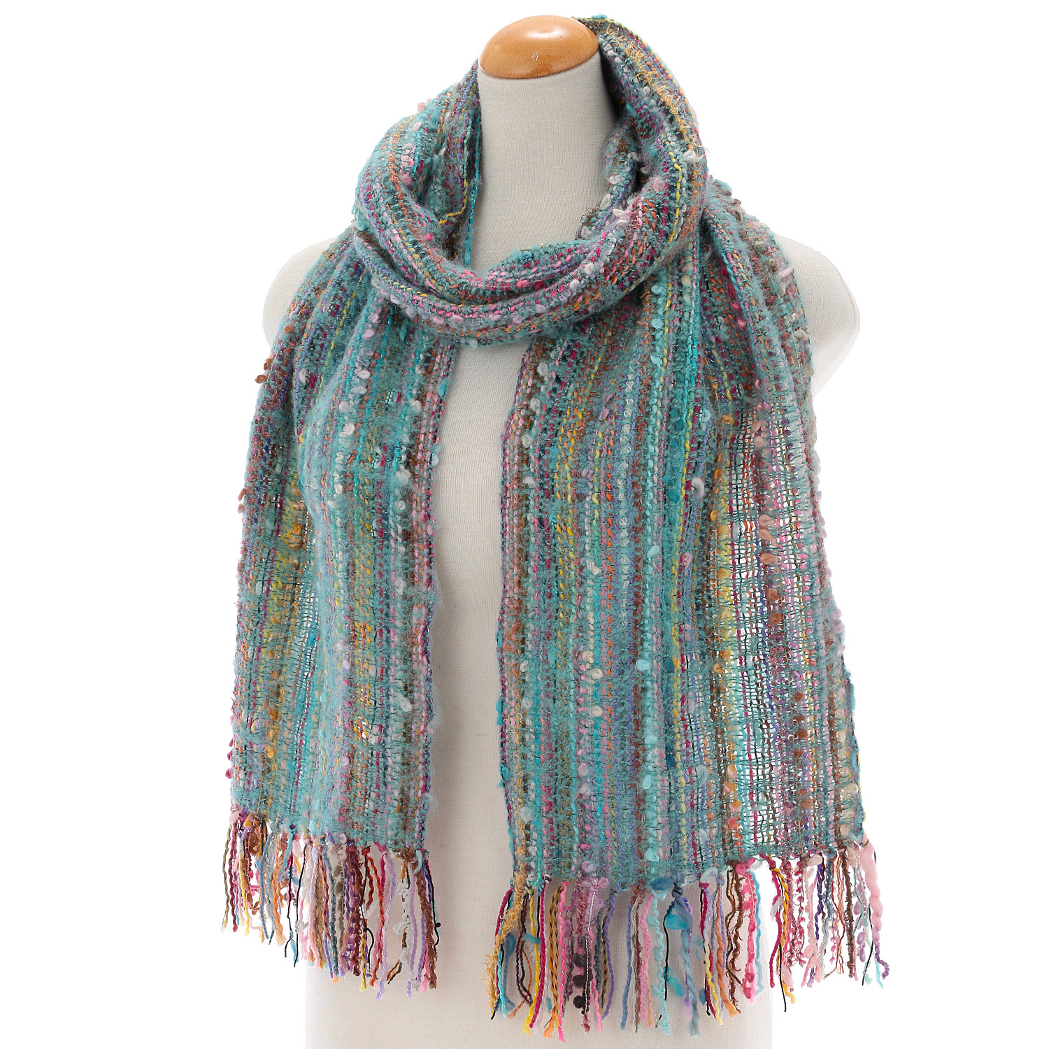 インド製 ミックス糸マフラー - 画像1