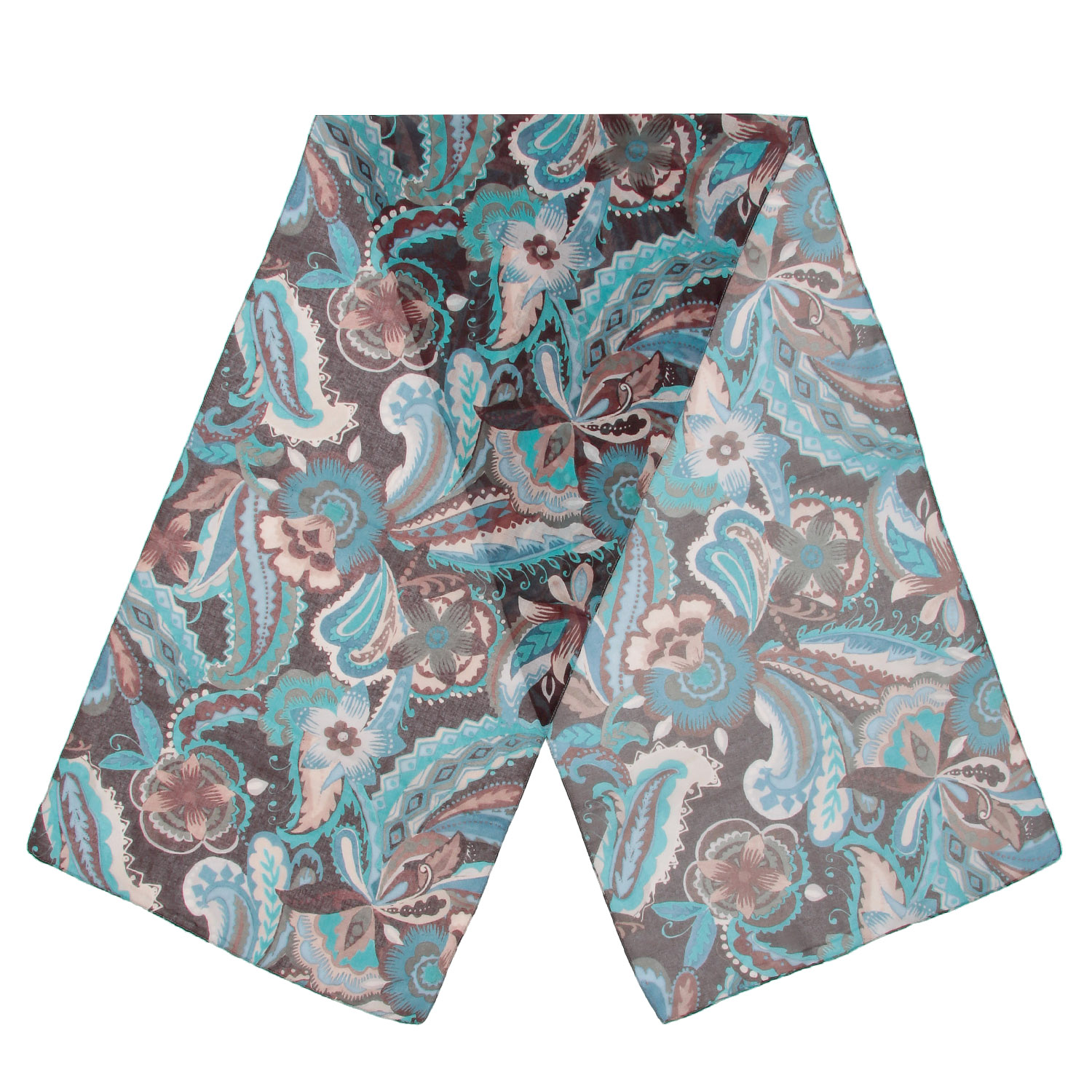 イタリア製 大花柄ストール - 画像3