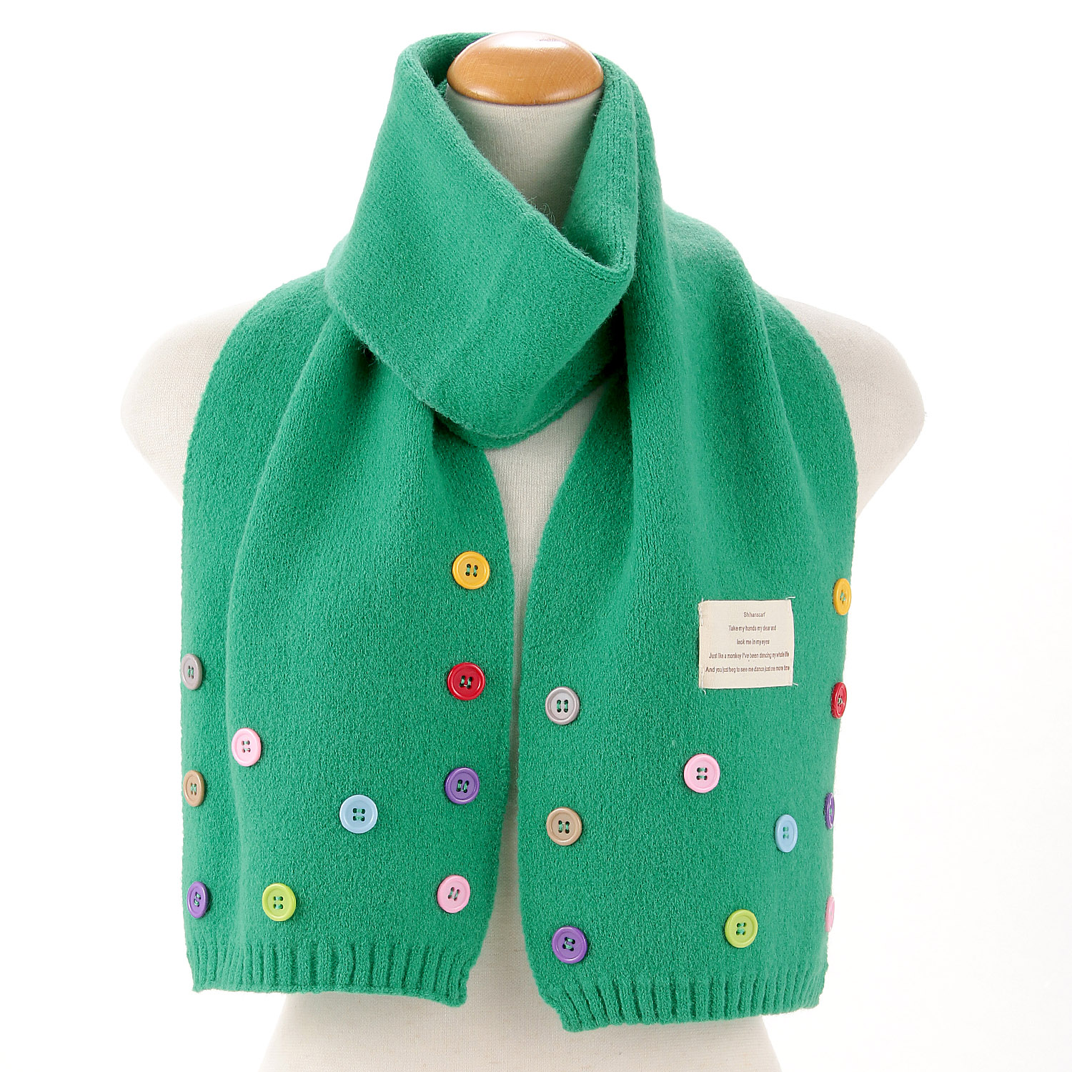 マルチカラーボタンマフラー - 画像1