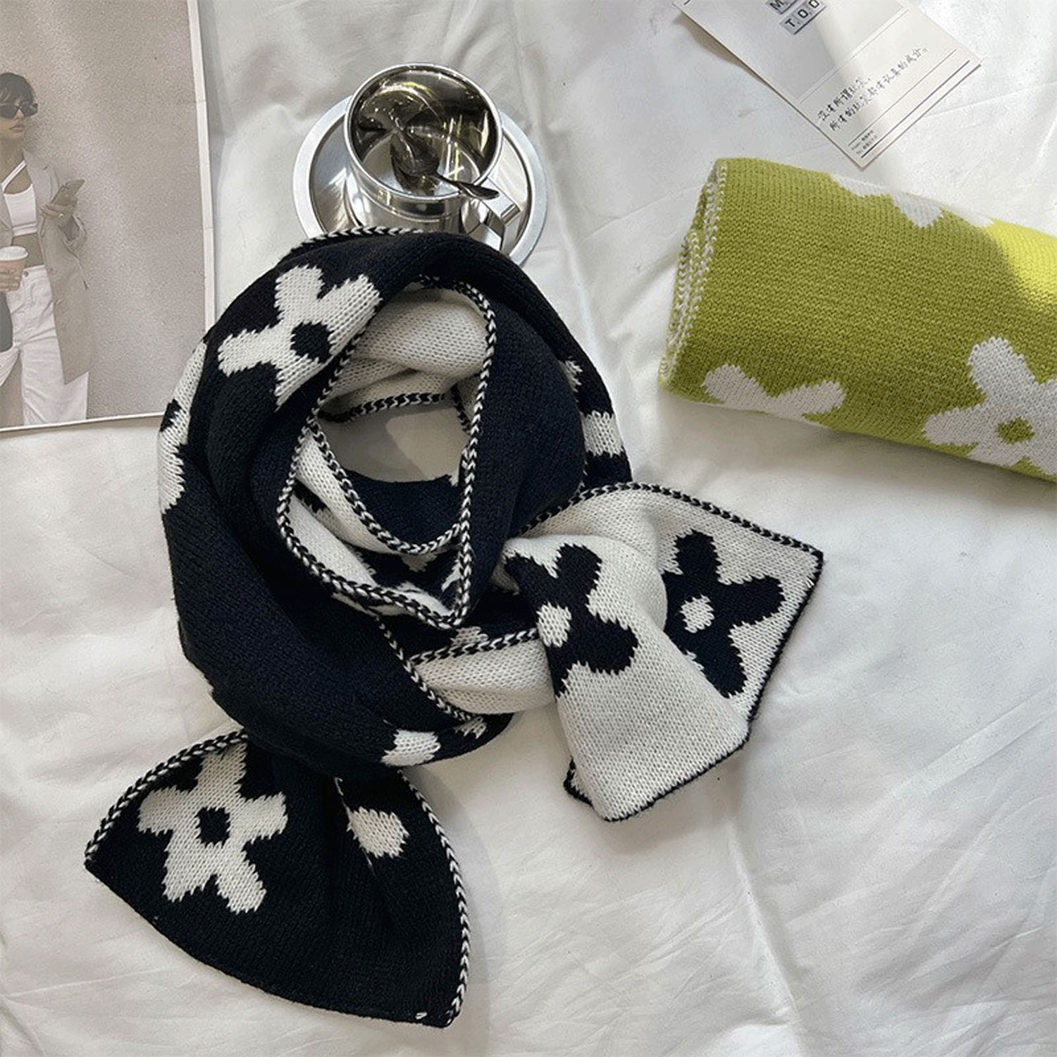 ブラワーニットマフラー - 画像1