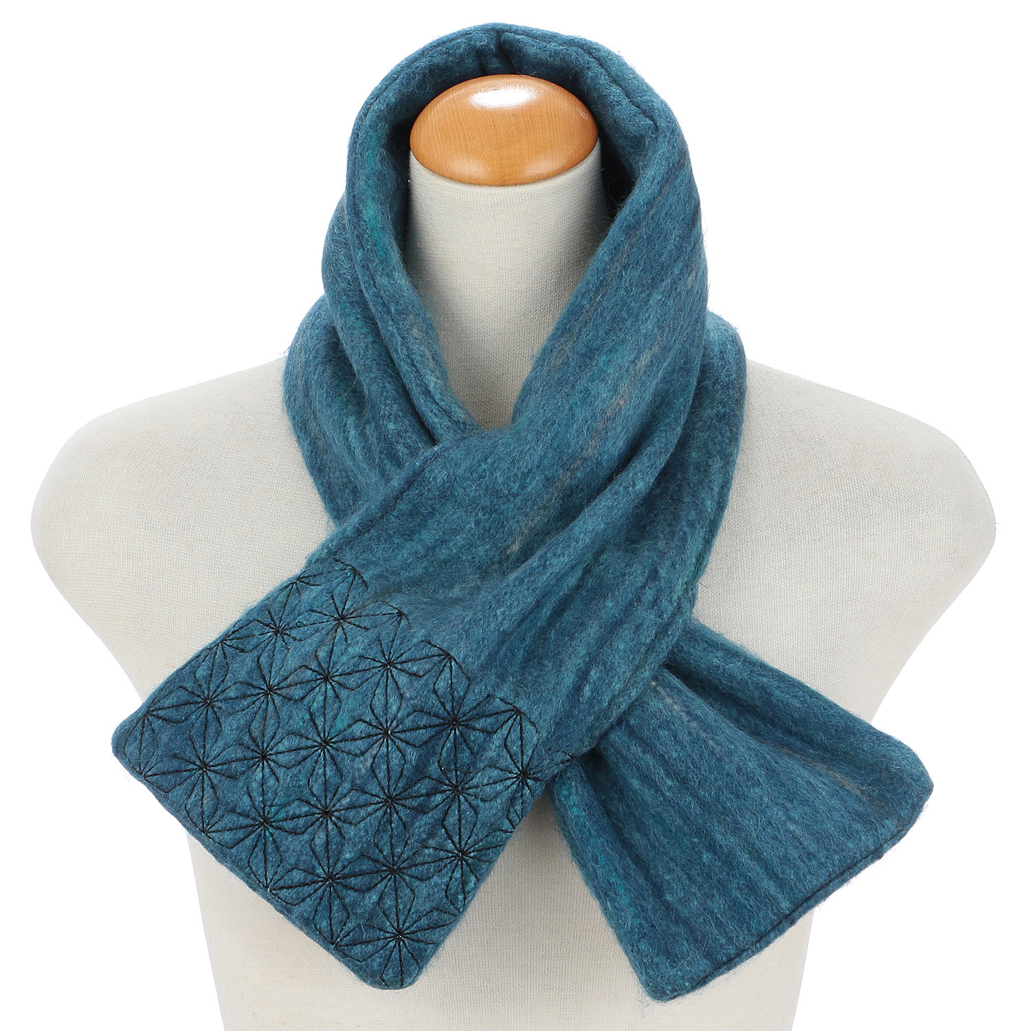 インド製 刺繍差込みマフラー 麻の葉 - 画像4