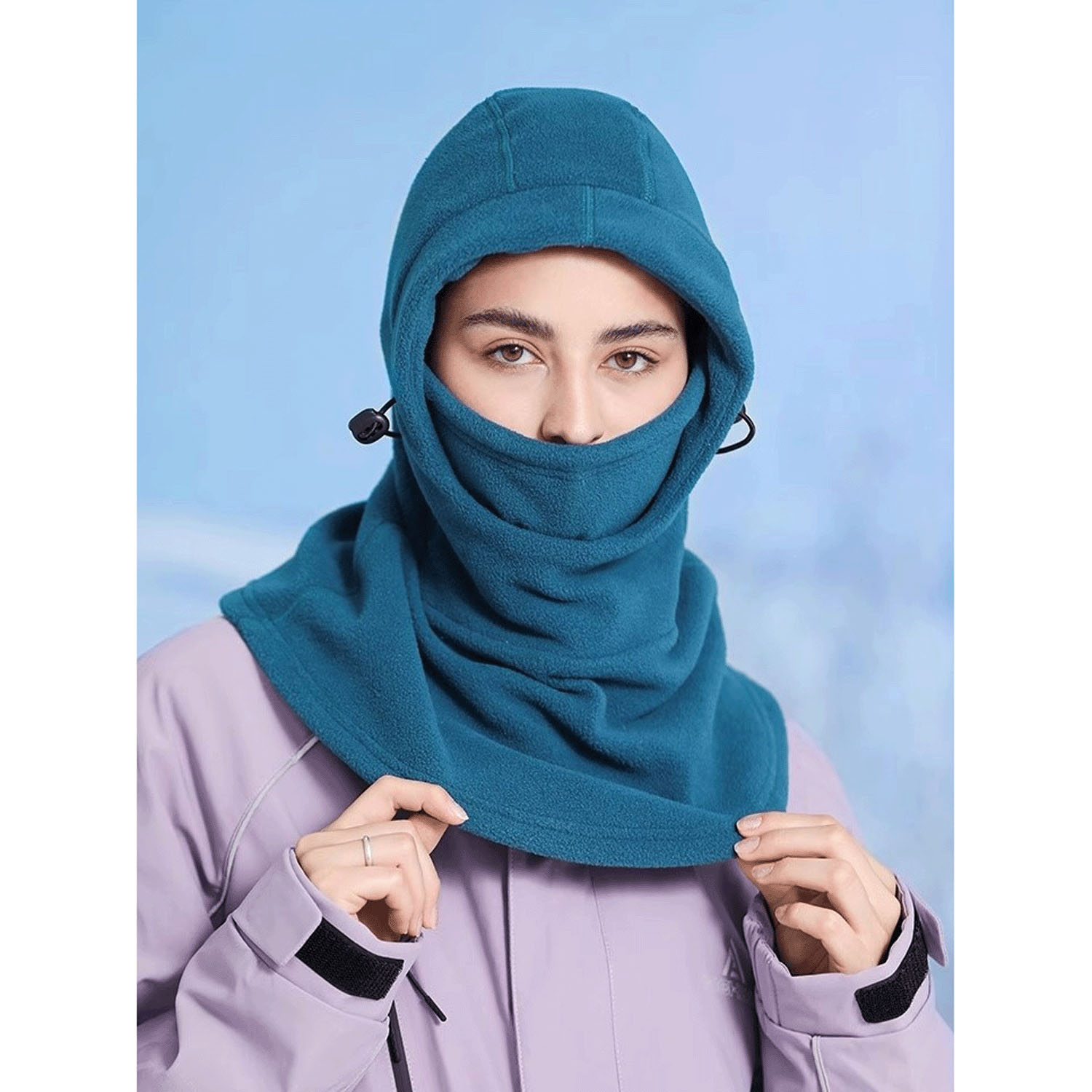 防寒フードネックウォーマー - 画像2