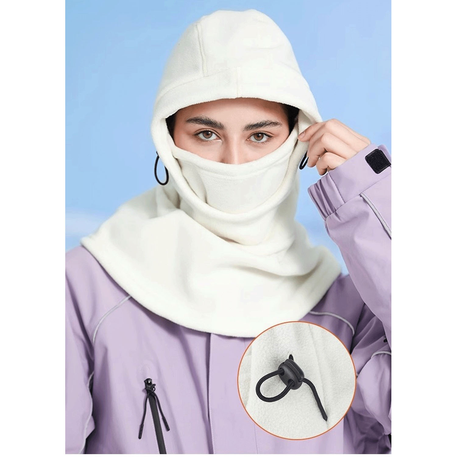 防寒フードネックウォーマー - 画像1