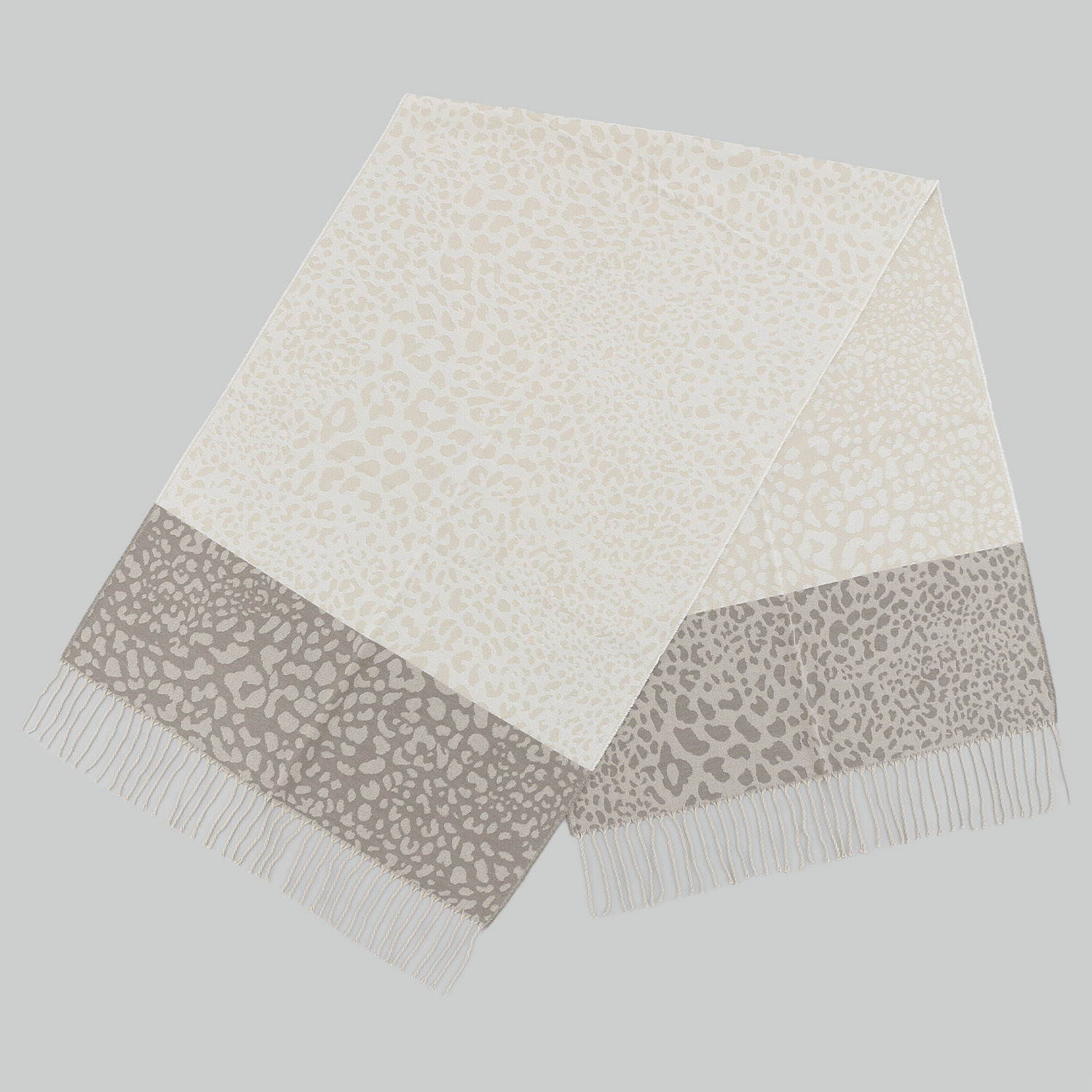 ヒョウ柄ジャガードストール - 画像2