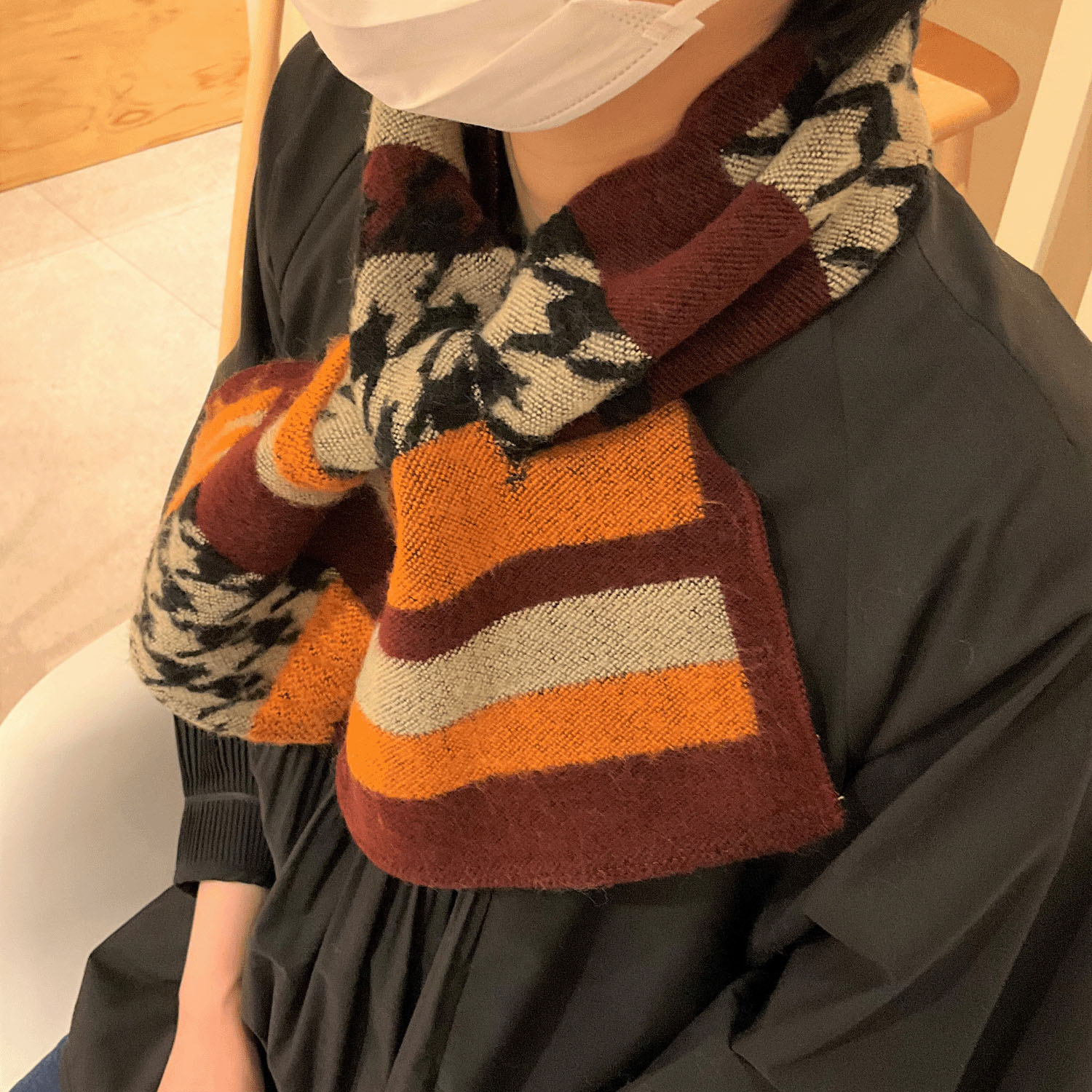 ラシクモア 千鳥クロスマフラー - 画像3