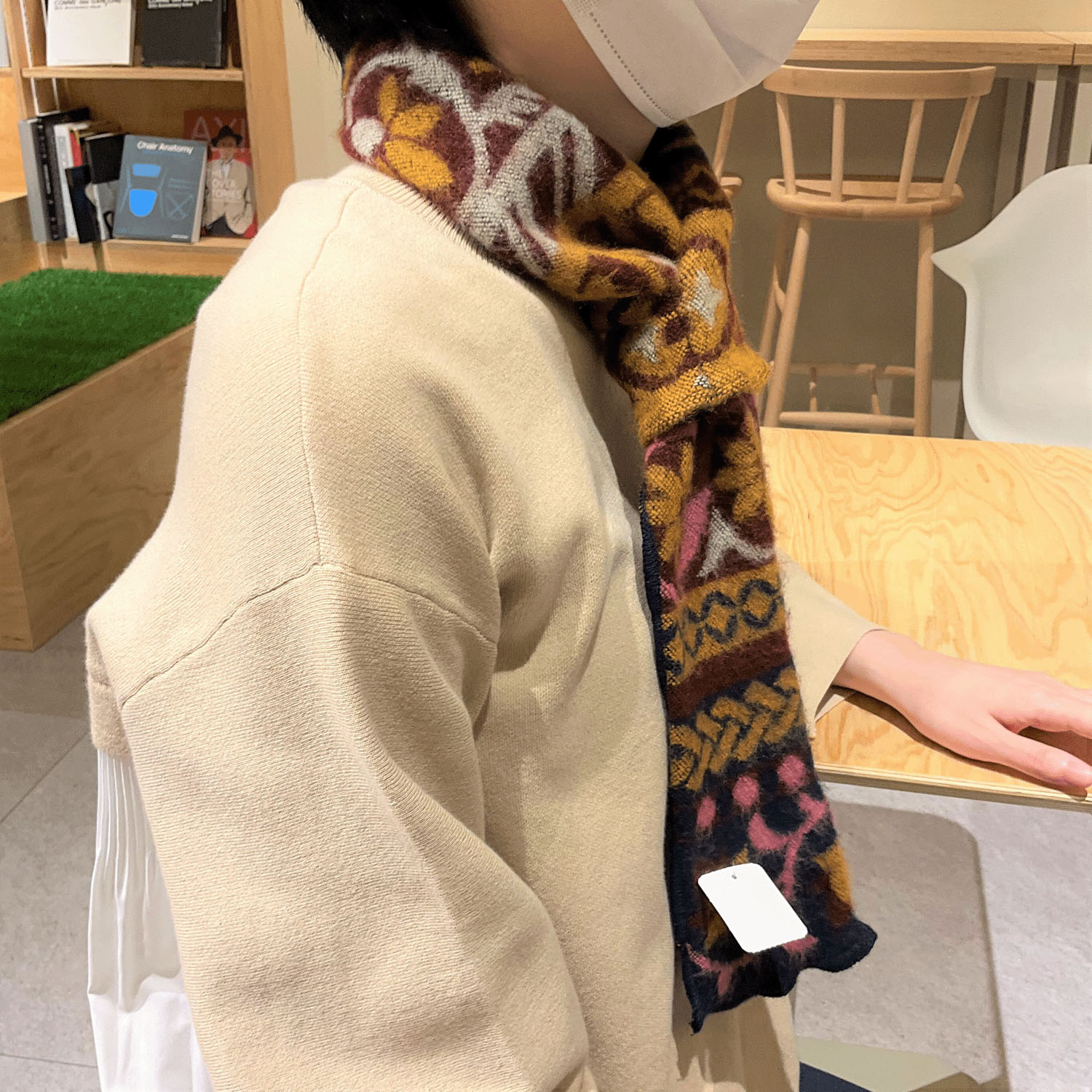 ラシクモア ジャガード プチマフラー - 画像2