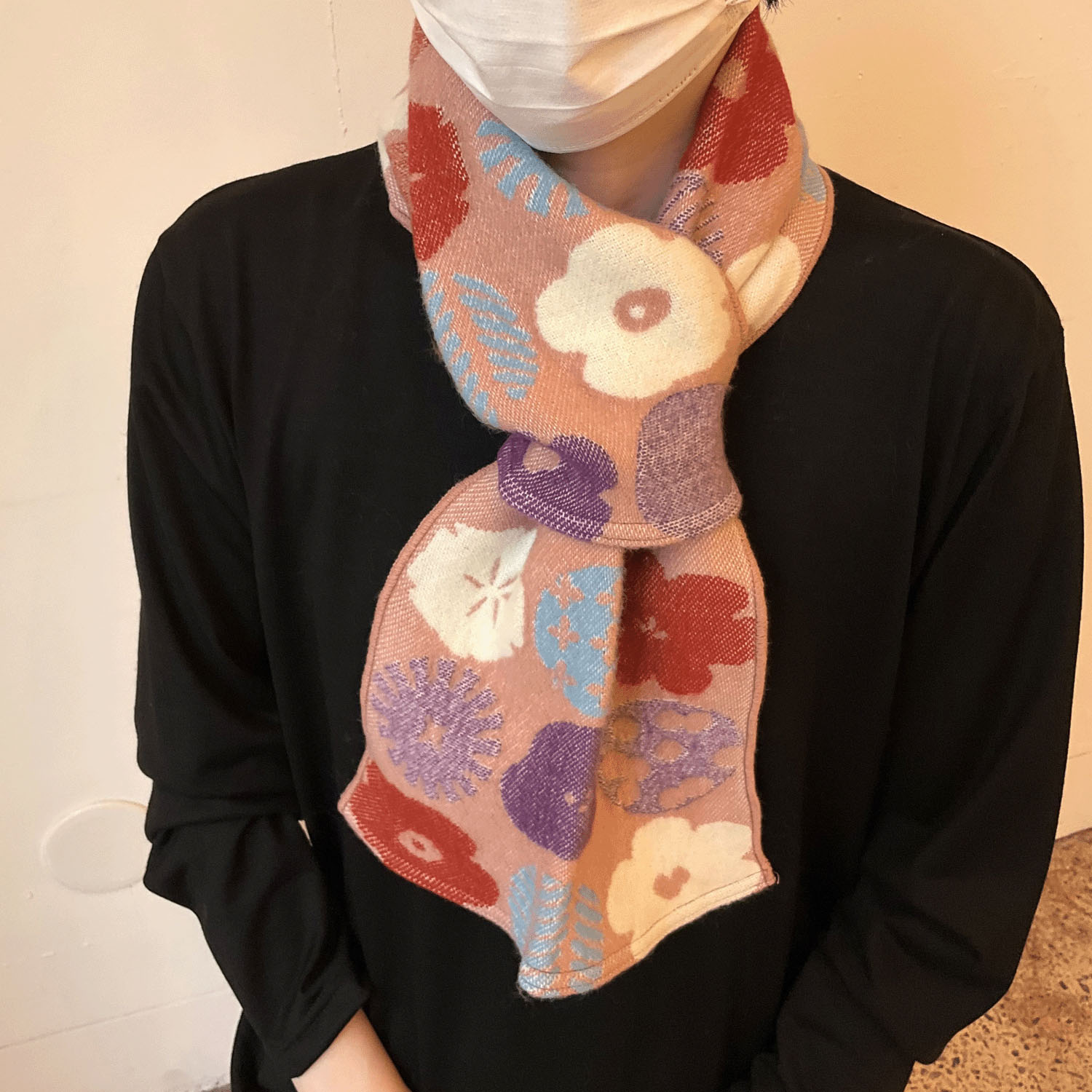 【ピンク終了】ラシクモア サークルフラワープチマフラー - 画像6