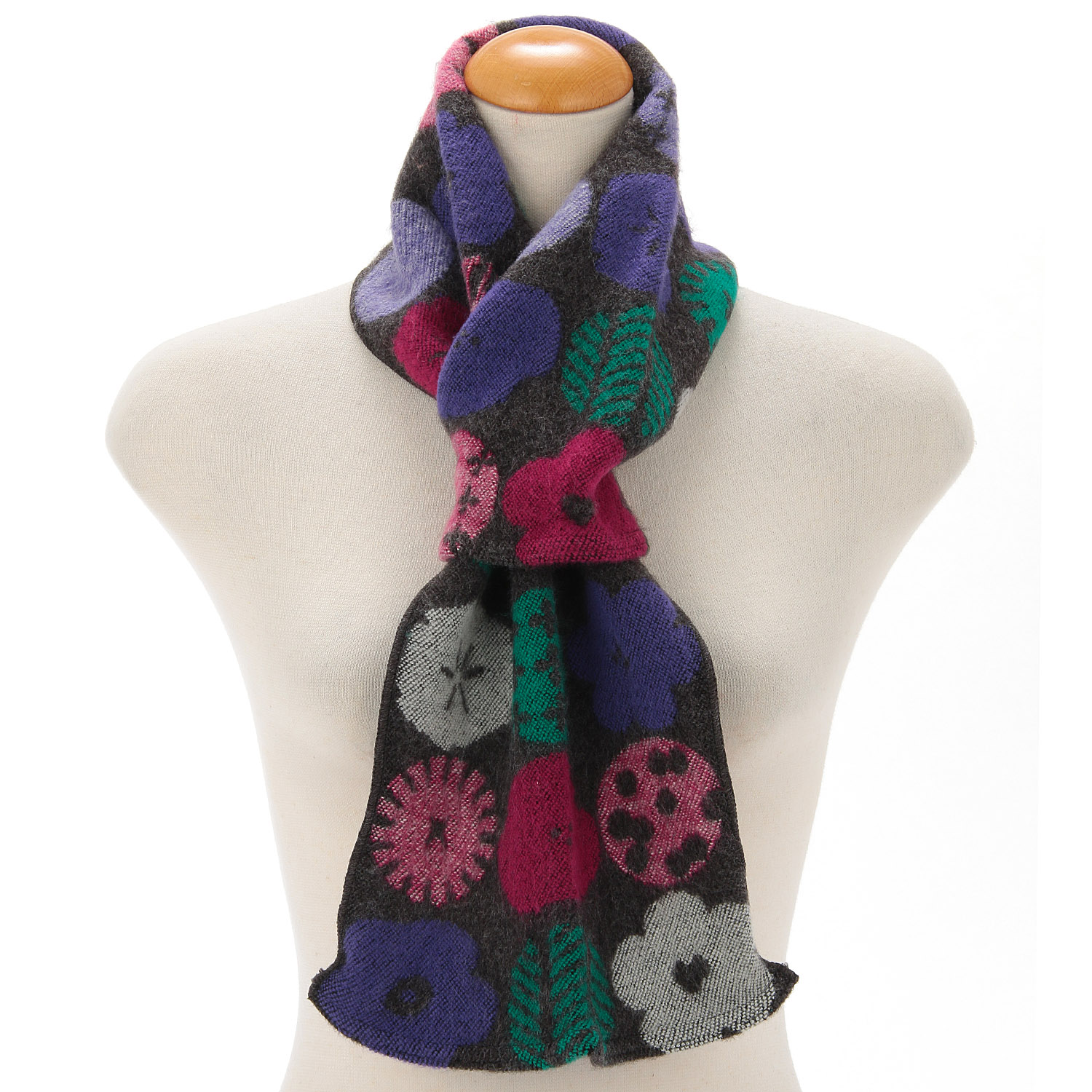 【ピンク終了】ラシクモア サークルフラワープチマフラー