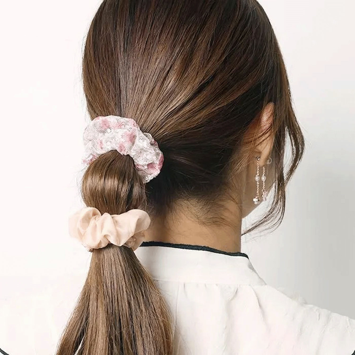 桜×シフォン2本セットシュシュ