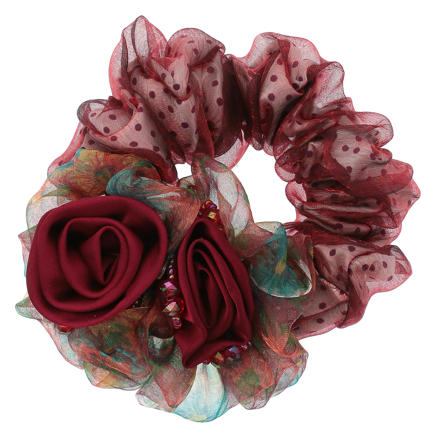 薔薇付きシュシュ - 画像3