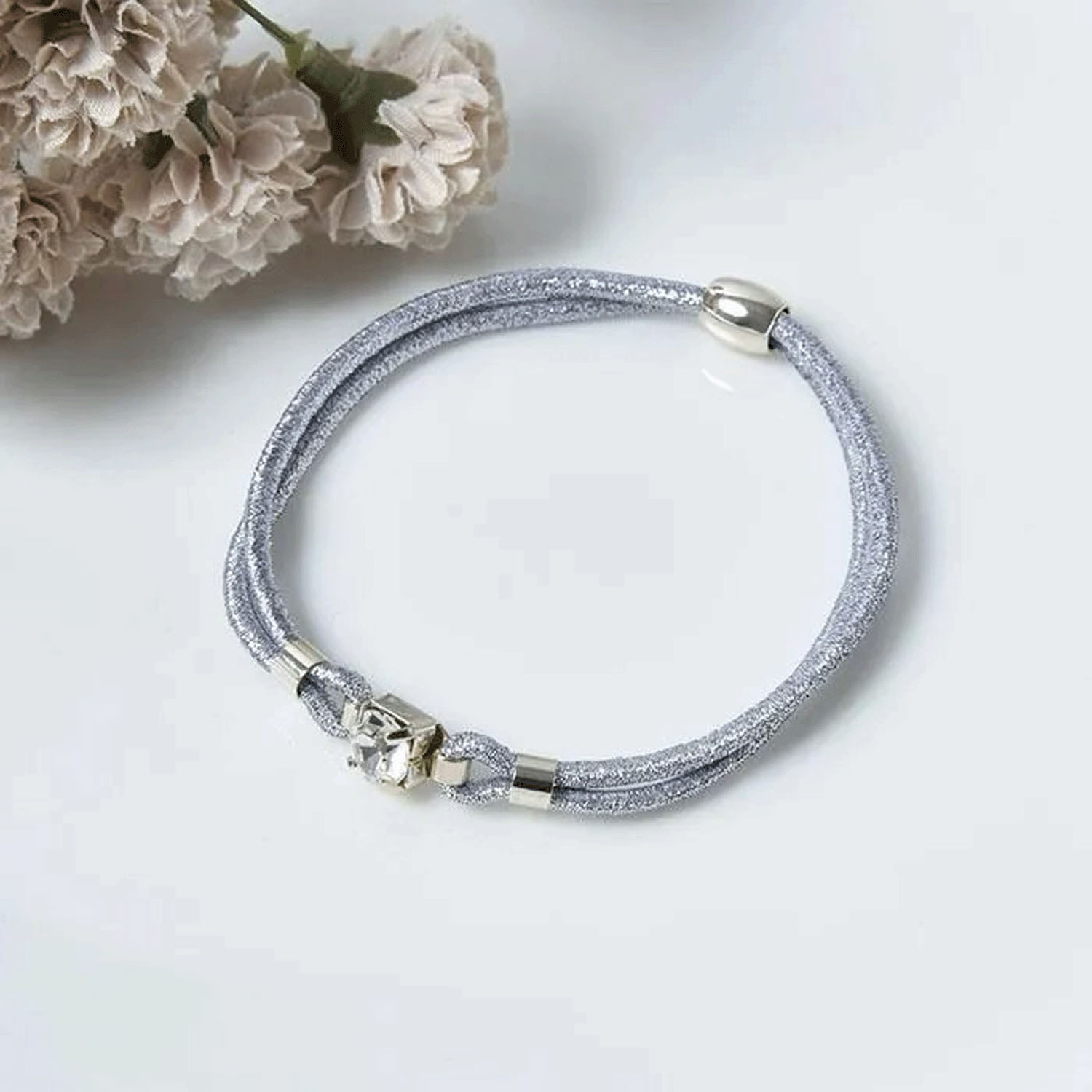 【シルバーは在庫限りで終了】静電気軽減ヘアブレス ビジュー付き - 画像6