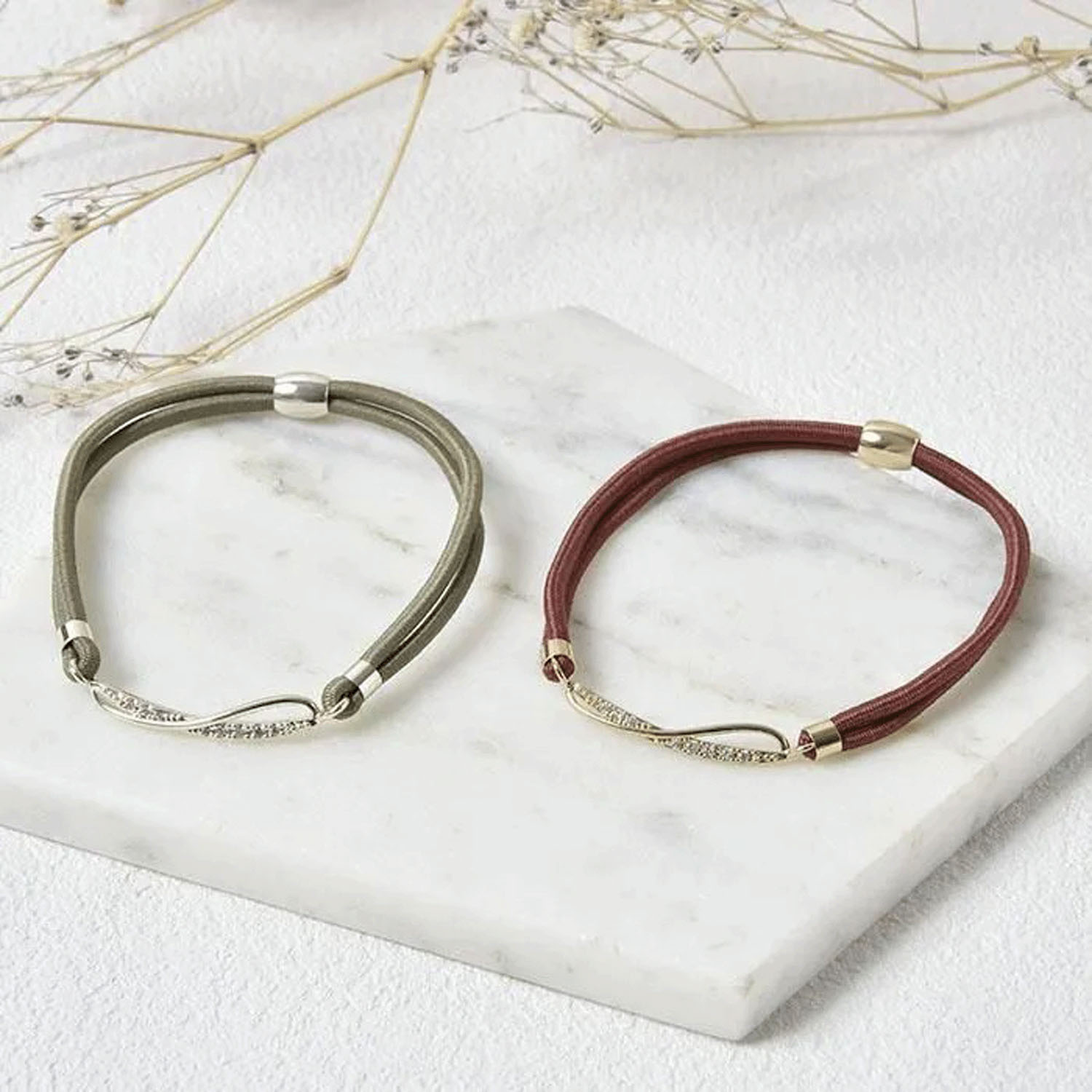 静電気軽減ヘアブレスレット ウェーブライン - 画像1