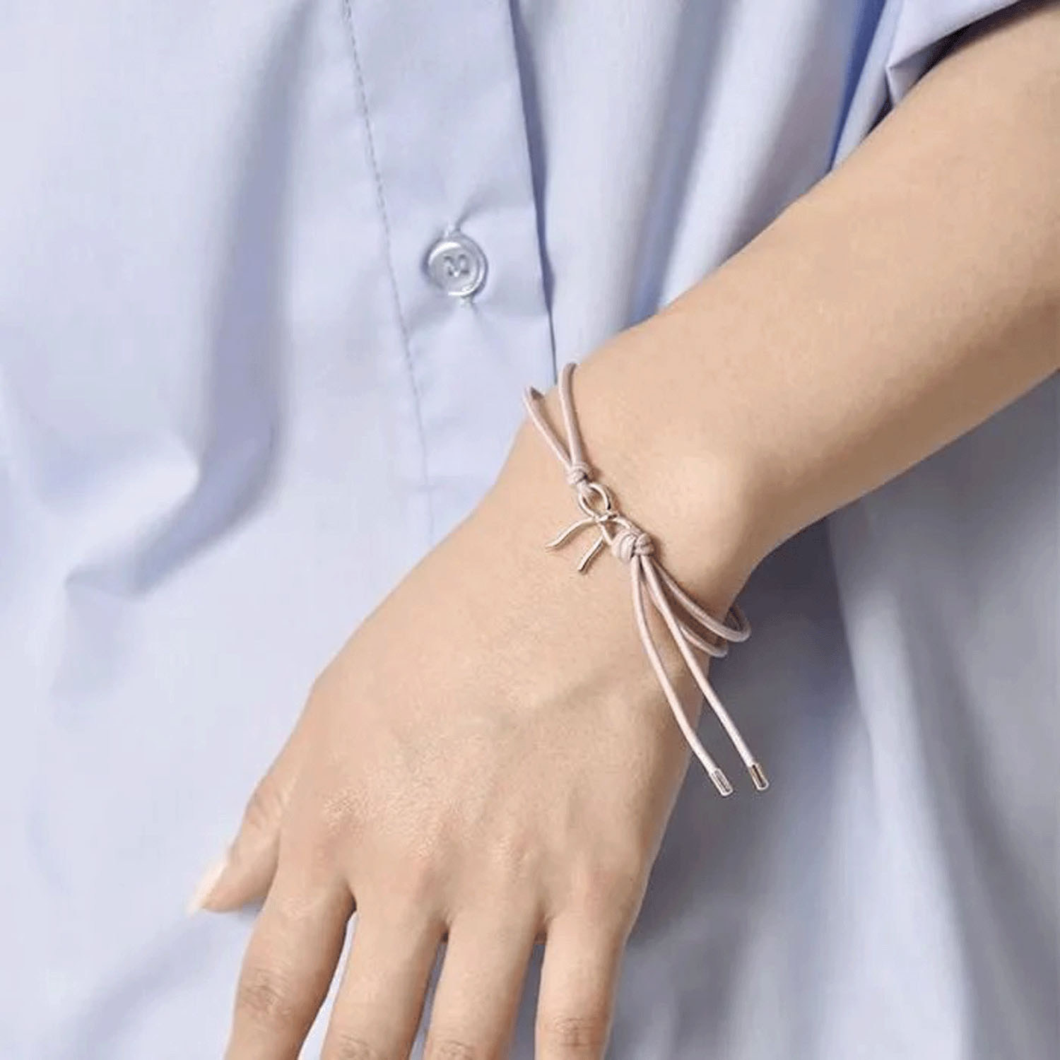 静電気軽減ヘアブレスレット リボン - 画像6