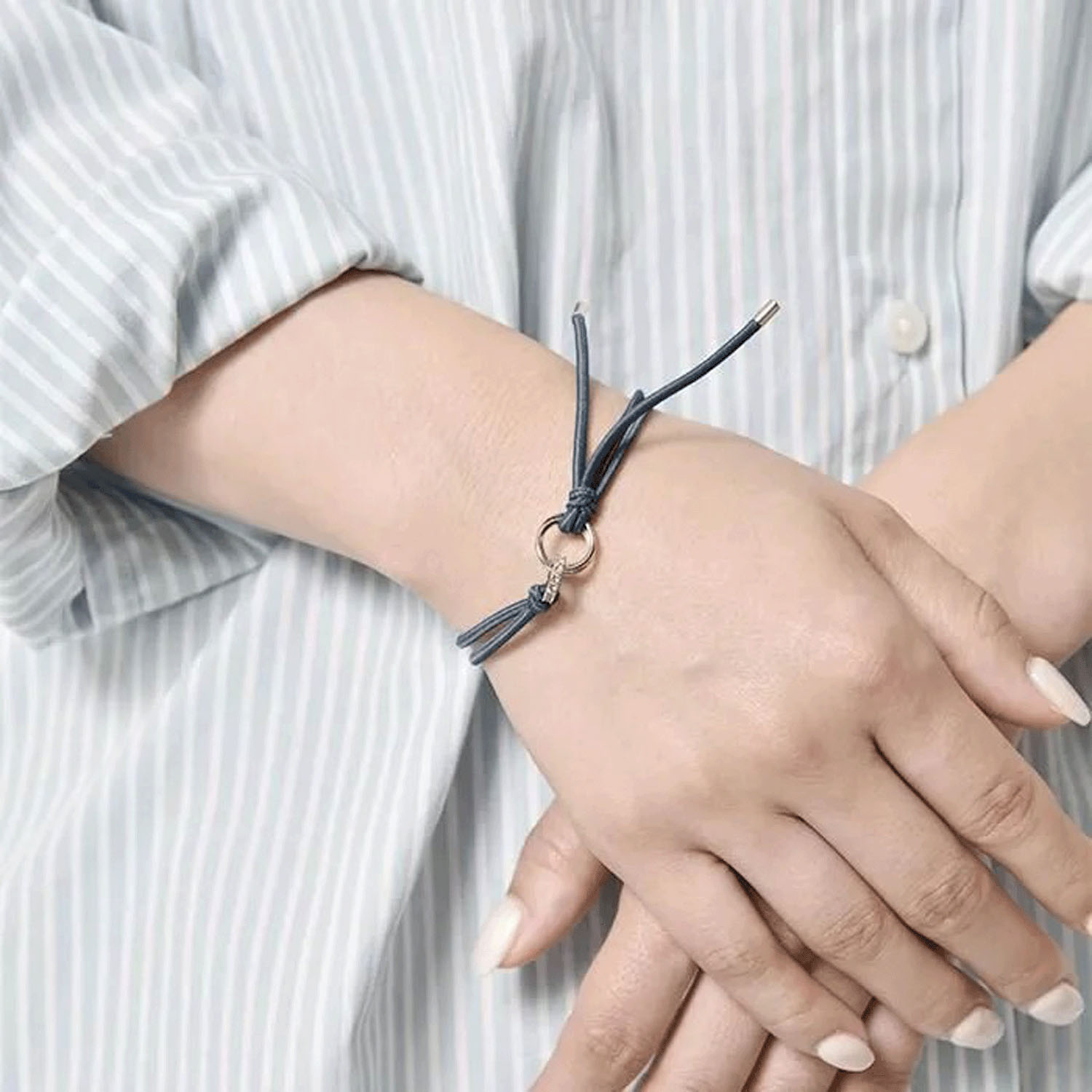 静電気軽減ヘアブレスレット ダブルリング - 画像6