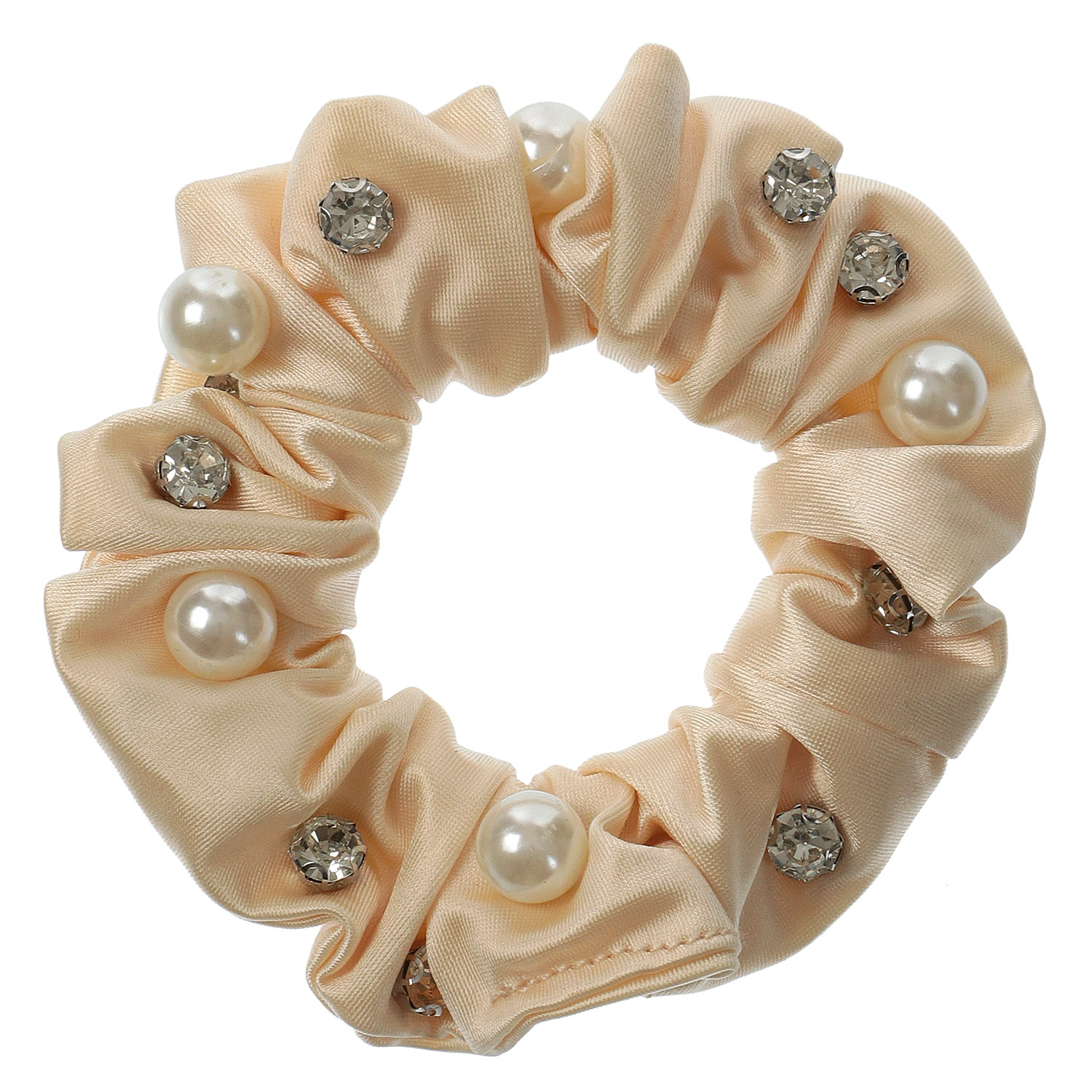 パールビジュー付きシュシュ - 画像2