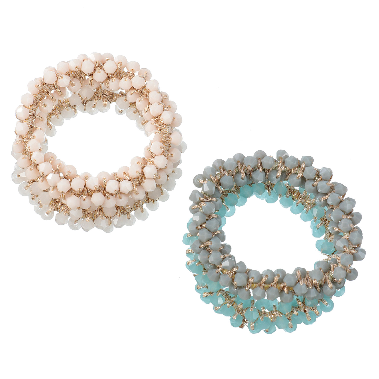 トーンカラービーズヘアポニー - 画像1