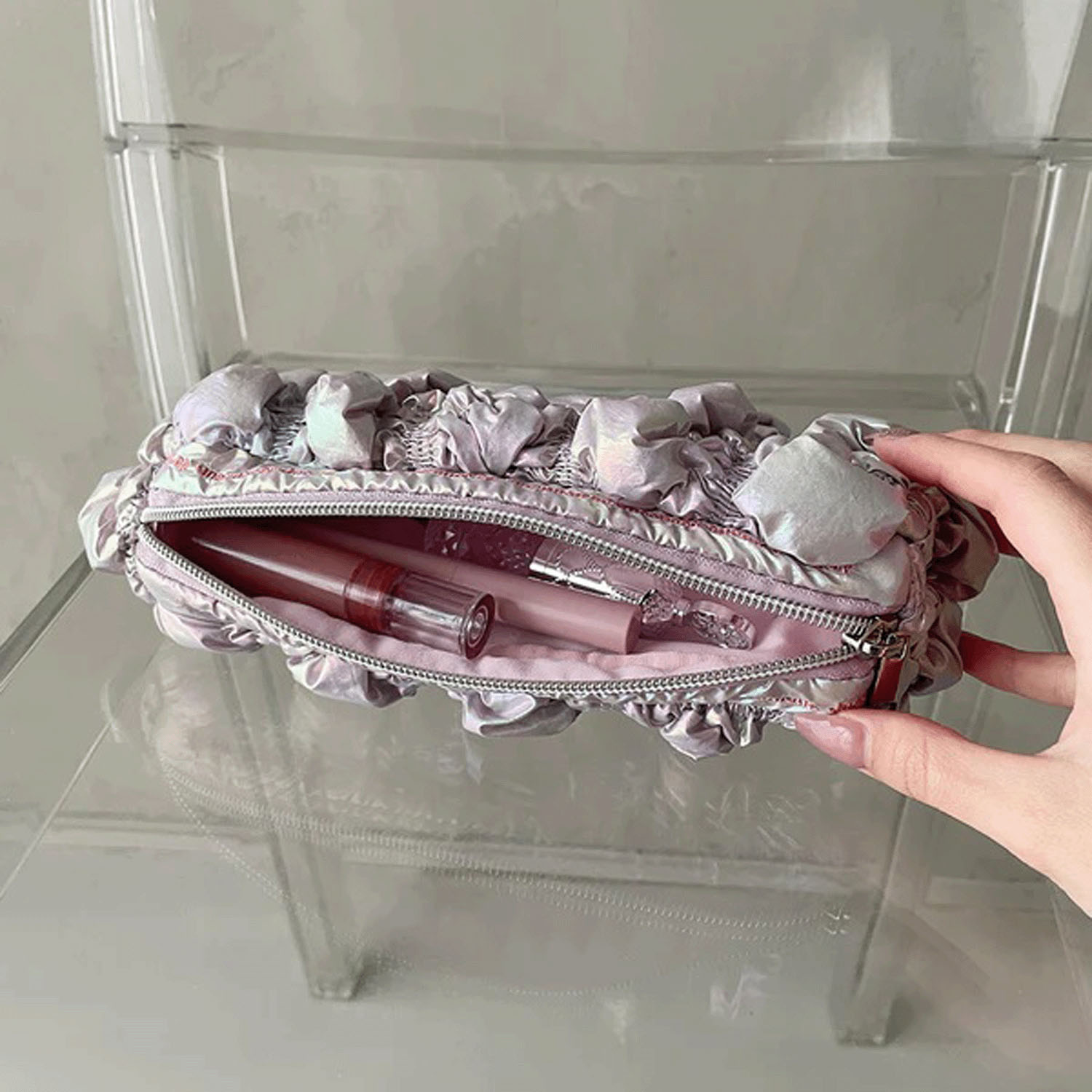 ジェムギャザーWファスナーポーチ （Finissage） - 画像5