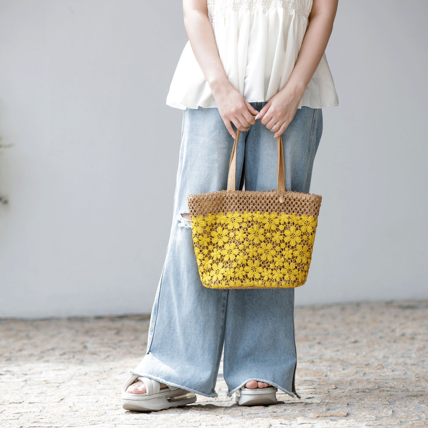 パレル トートバッグ 花レース - 画像10