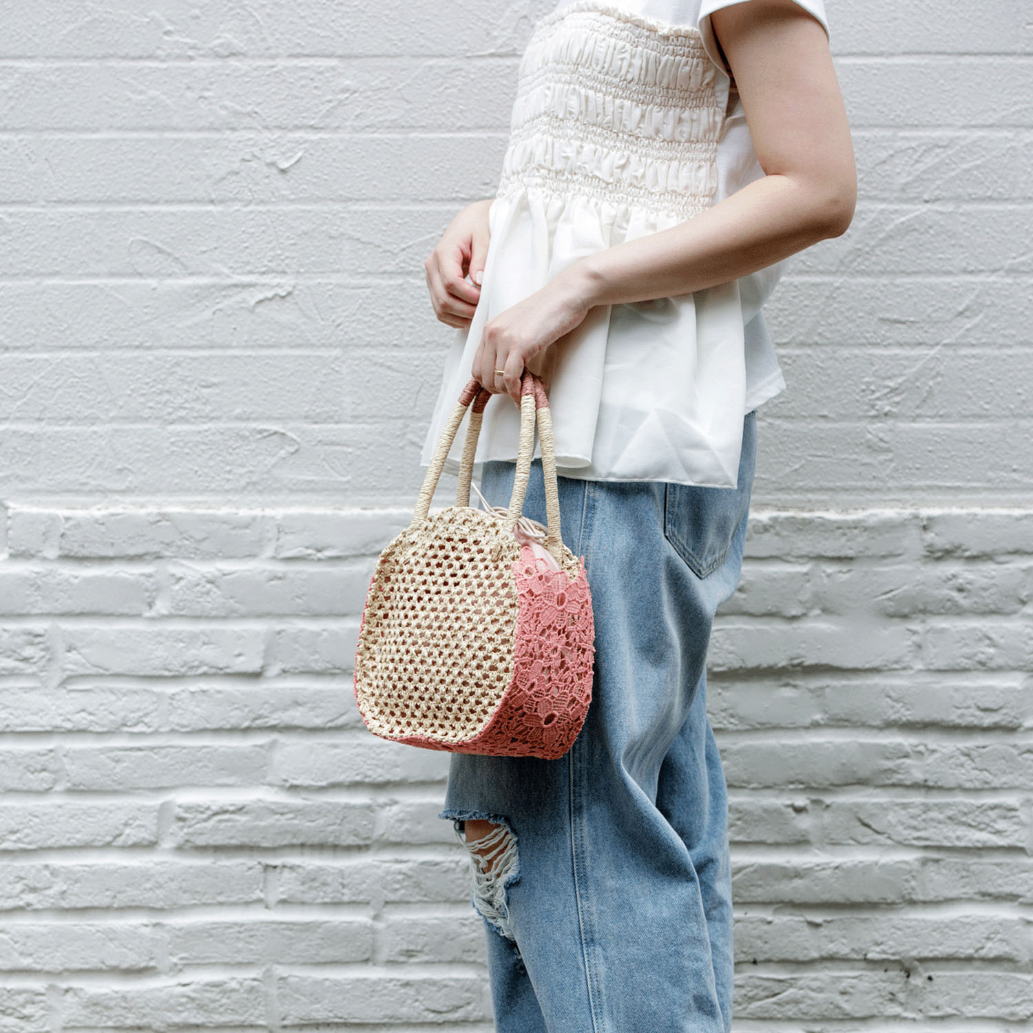 ロンフローラ トートバッグ 丸レース - 画像11