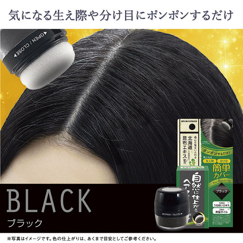 自然に仕上がるヘアファンデーション ブラック - 画像4