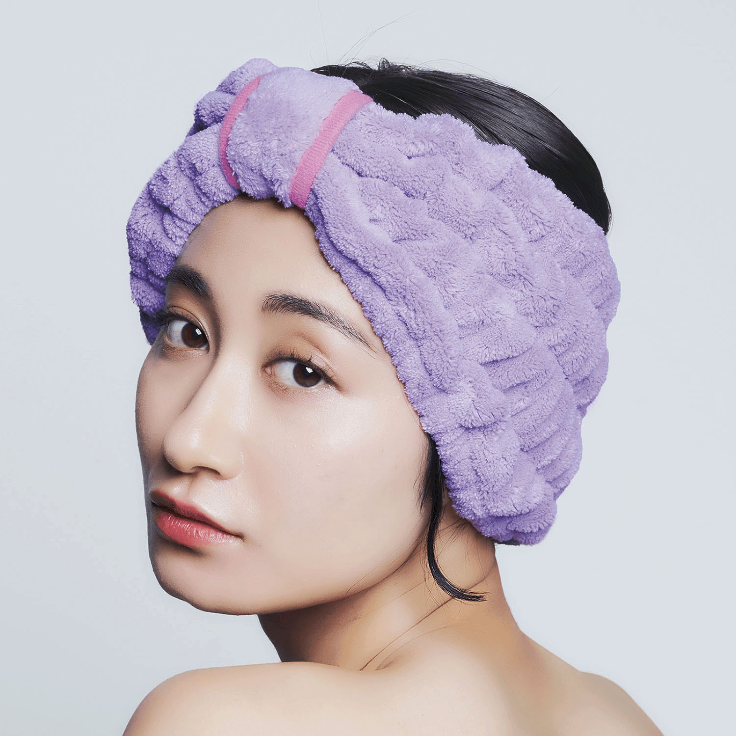 BEAULy クイックドライヘアターバン short Purple - 画像7