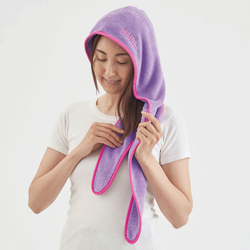 【次回2月上旬予定：予約可能品】BEAULy クイックドライヘアターバン パープル - 画像16