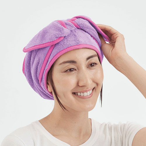 【次回2月上旬予定：予約可能品】BEAULy クイックドライヘアターバン パープル - 画像17